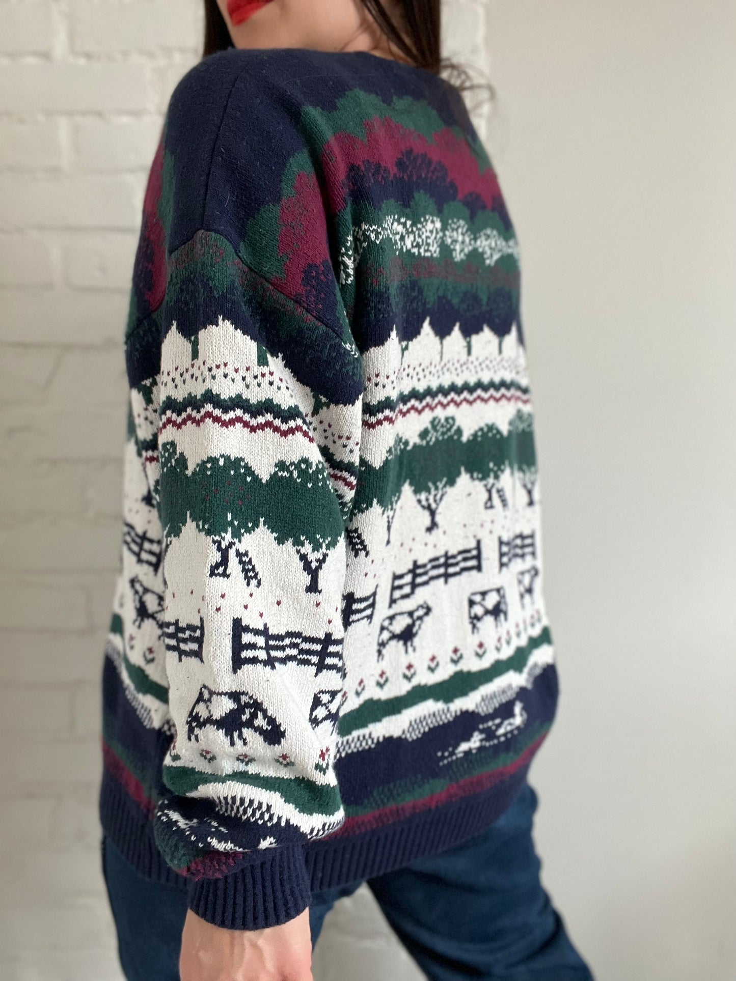 Vintage Northern Reflections Farm Knit - XL