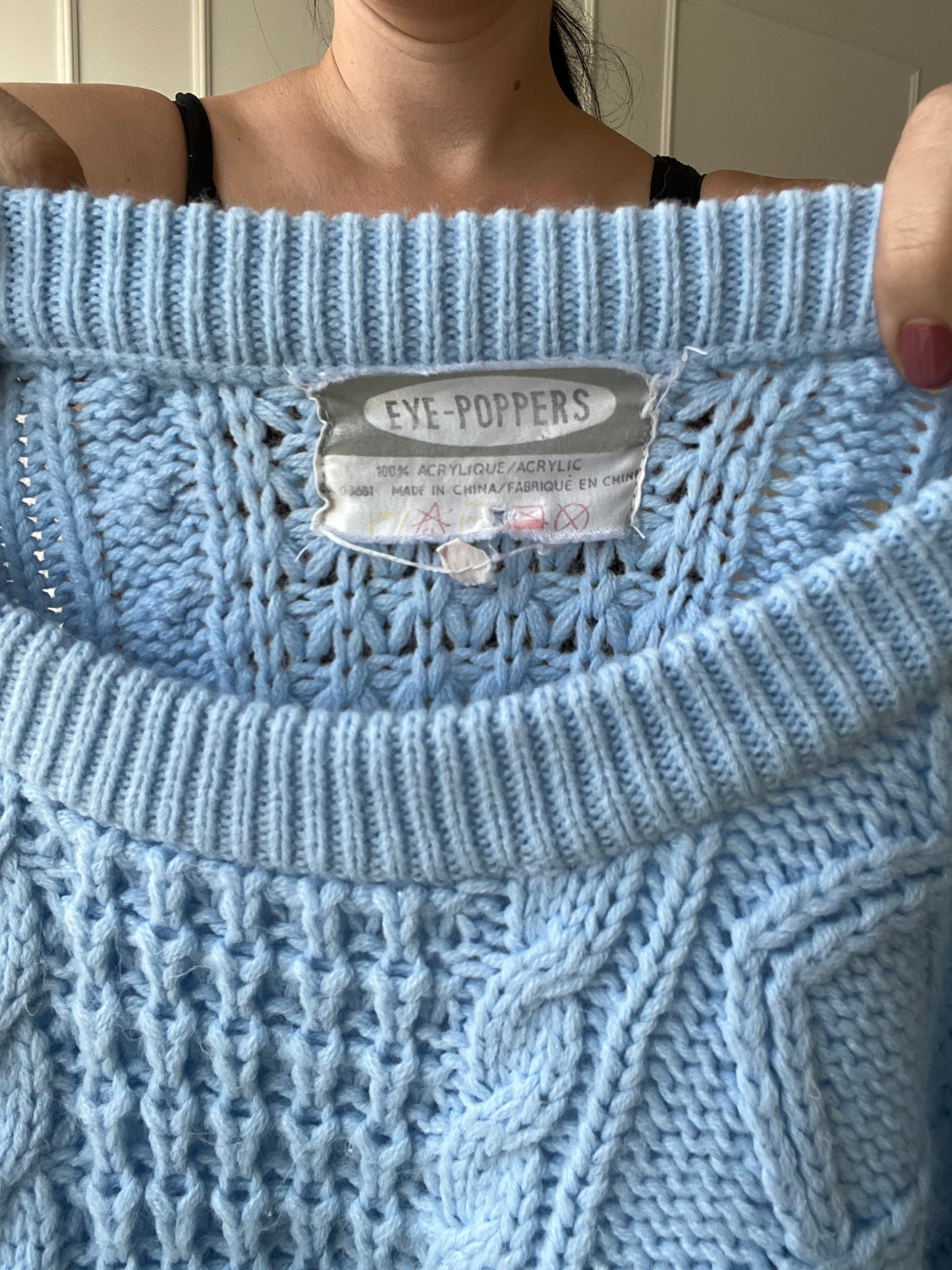 Baby Blue Knit Sweater - L
