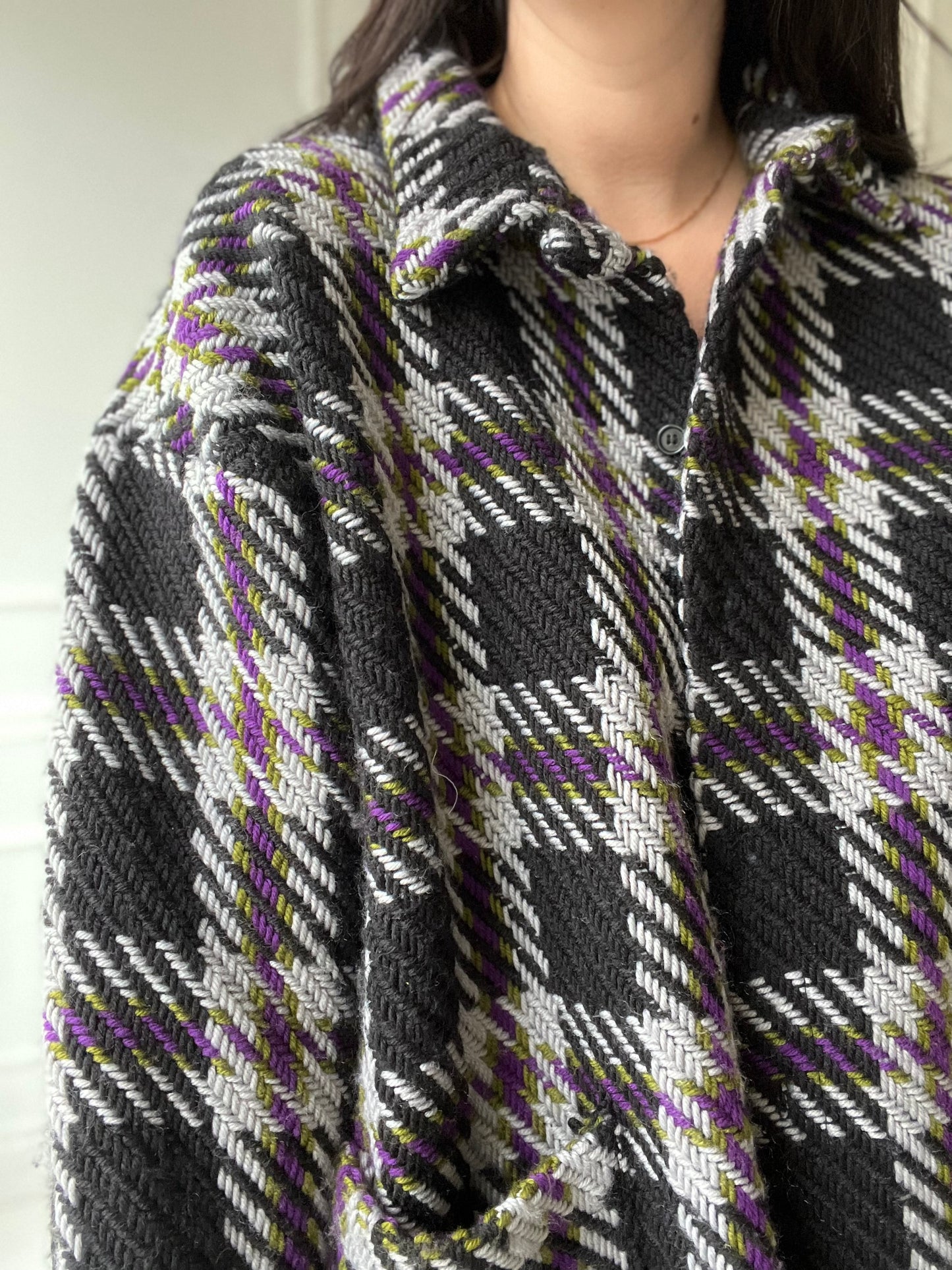 Boxy Fall Tweed Shacket  - Size XL