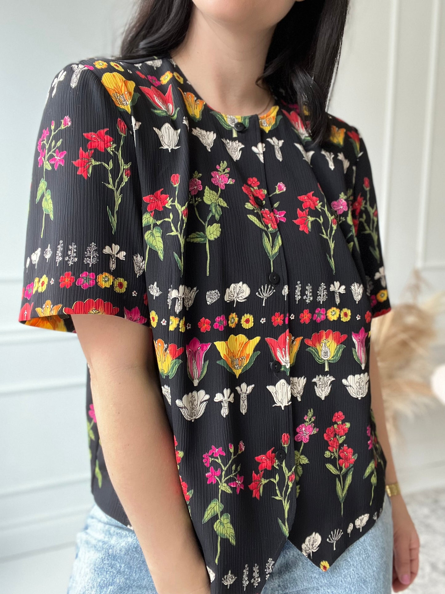 Garden Boxy Blouse - Size XL