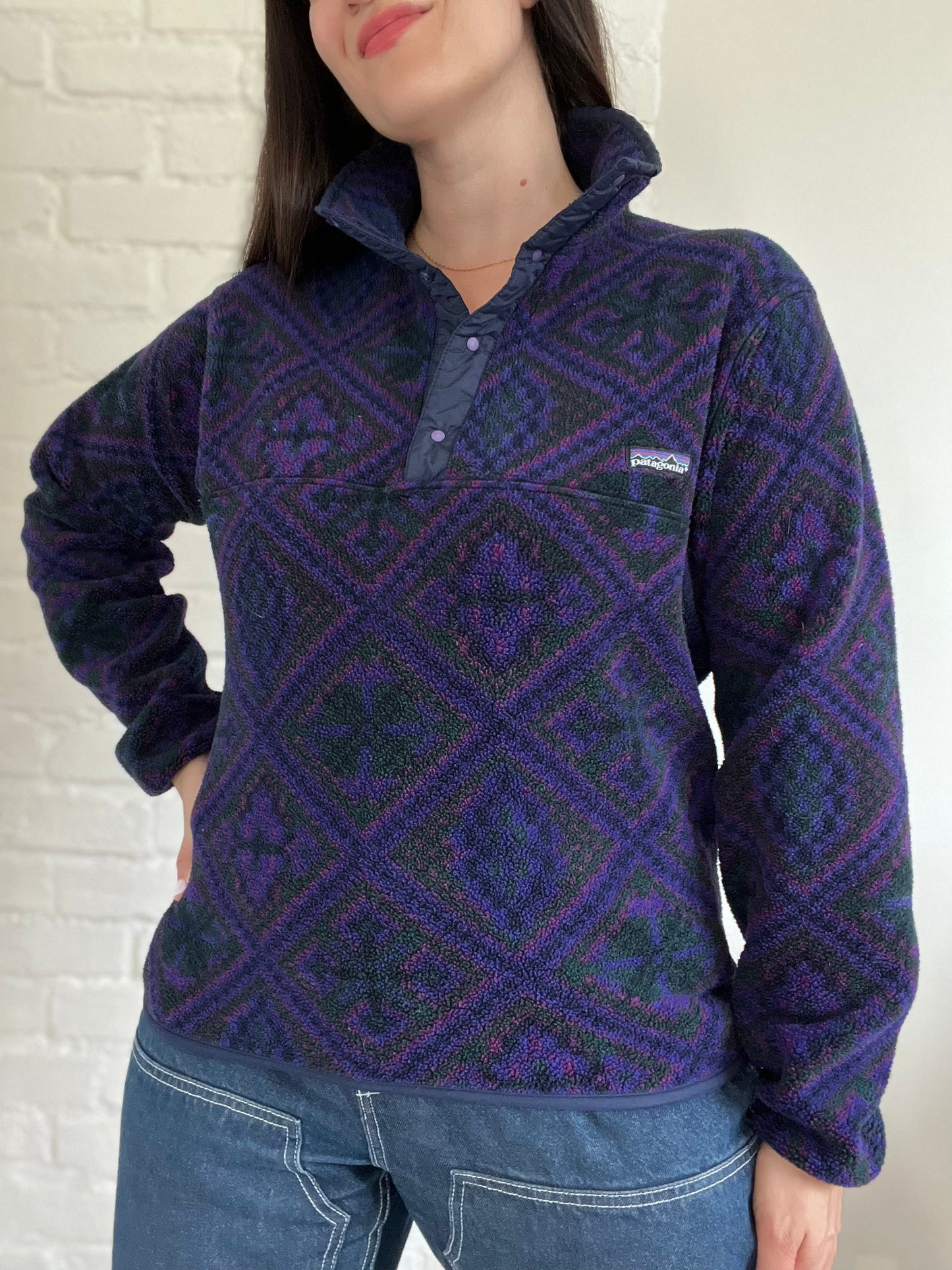 90s Retro Patagonia Fleece Synchilla - Size M