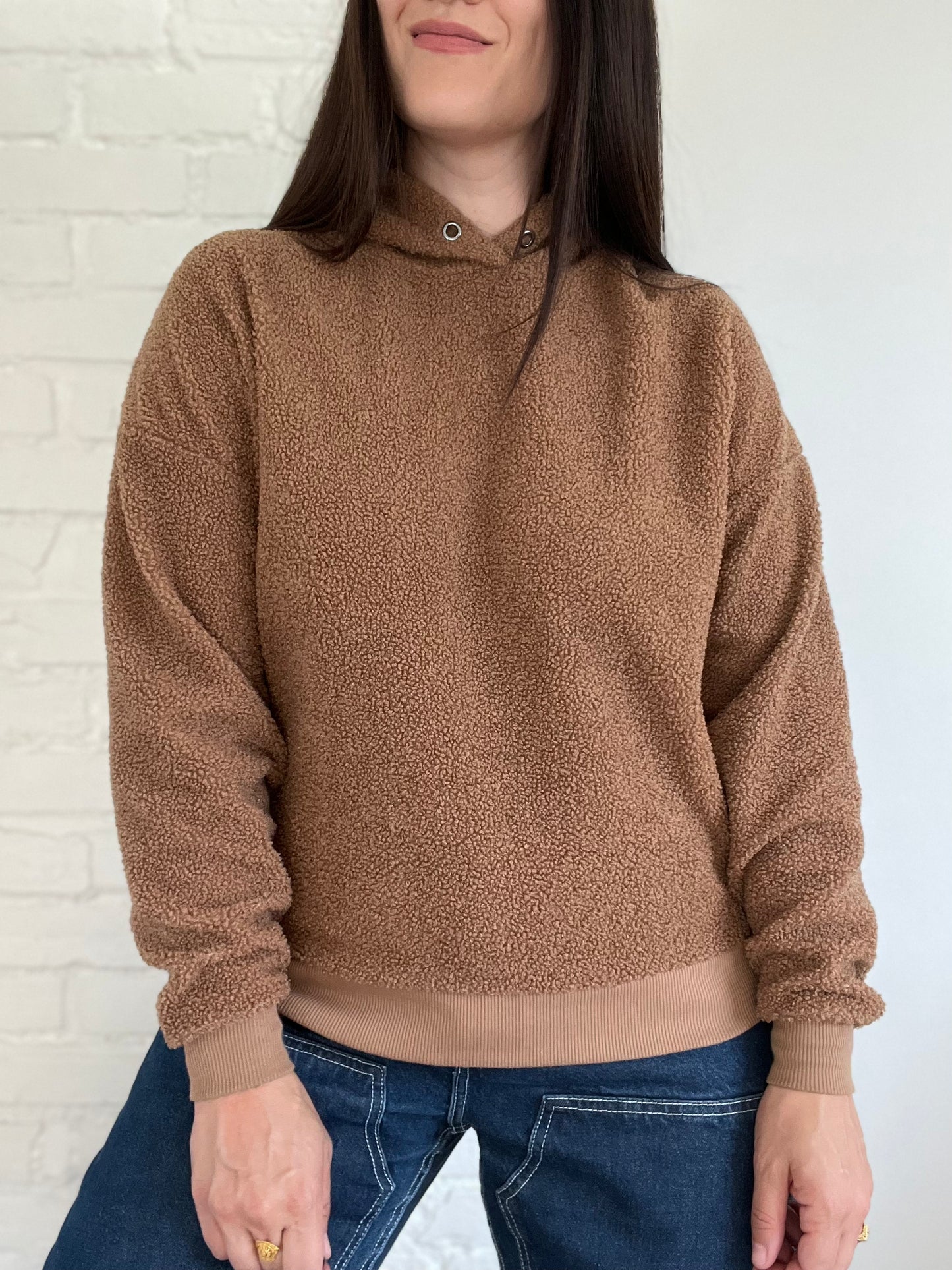 Teddy Caramel Hoodie - Size S/M