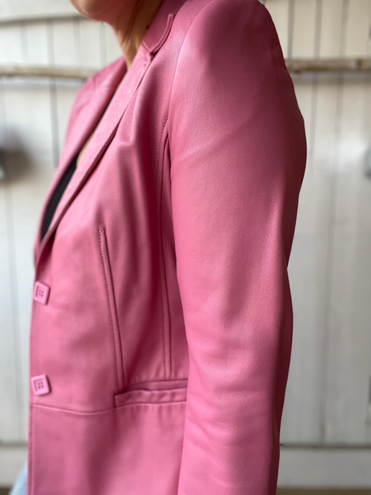 Bubblegum Leather Jacket  - Size M