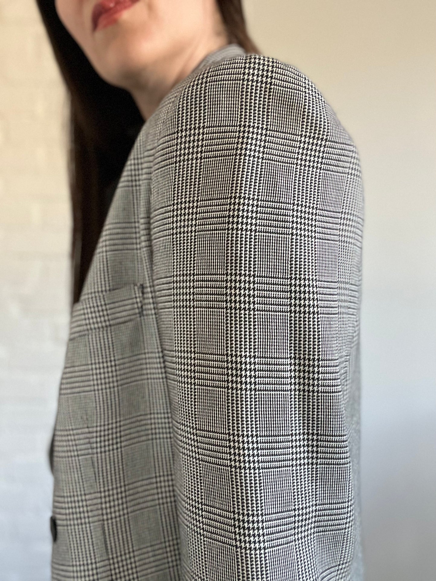 Striking Houndstooth Blazer - Size L