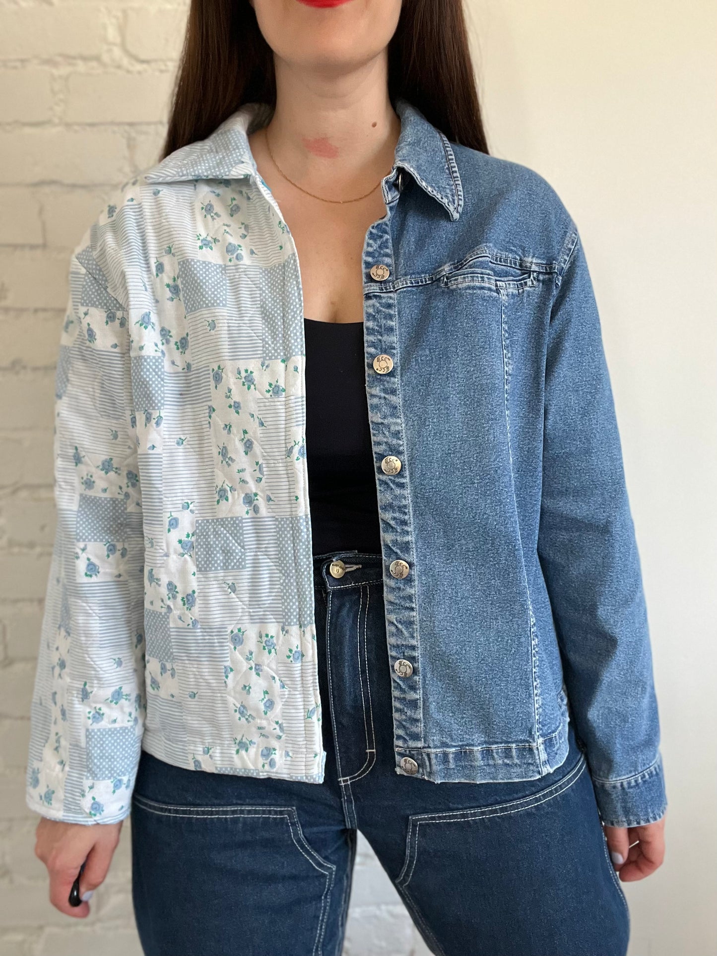 Quilt Denim Rework Jacket - Size S-L