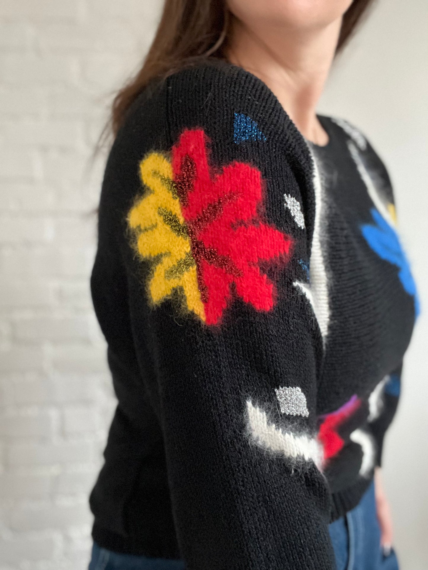 Colourful Festive Sweater - S