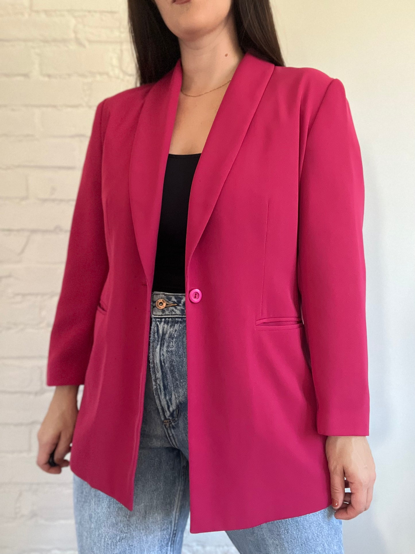 Relaxed Pink Blazer - Size L