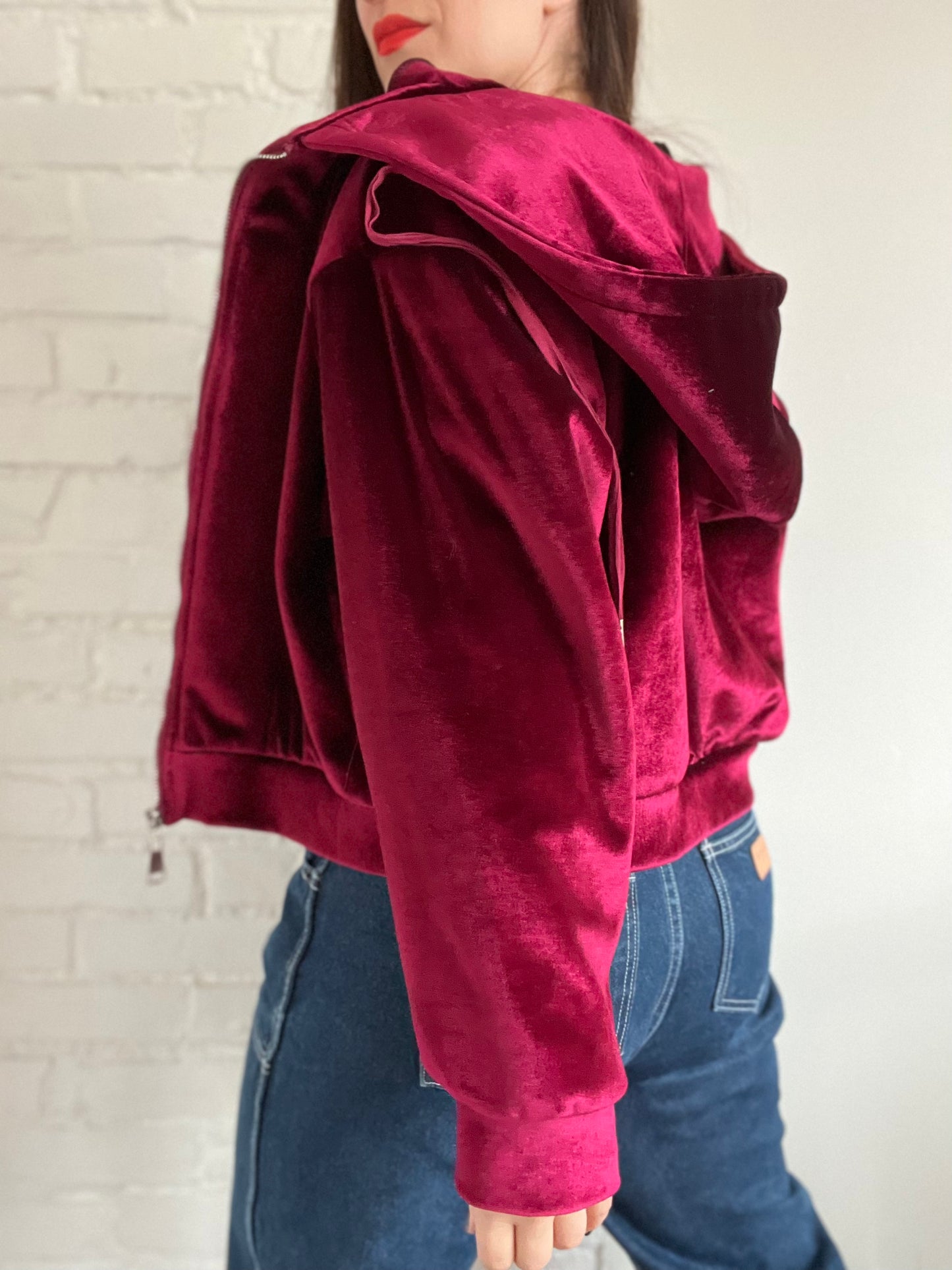 Velvet Puffer Jacket - L