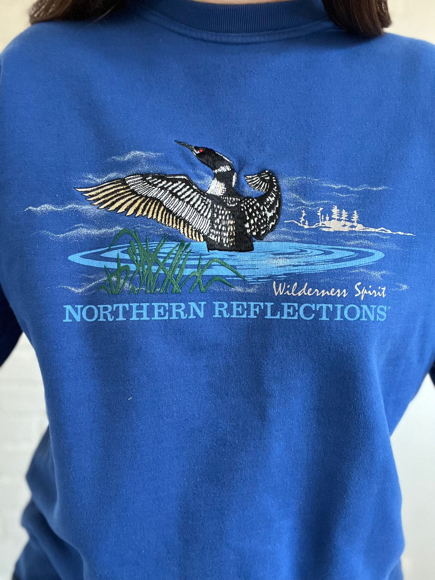 90s Northern Reflections Loon Sweater - Size XL