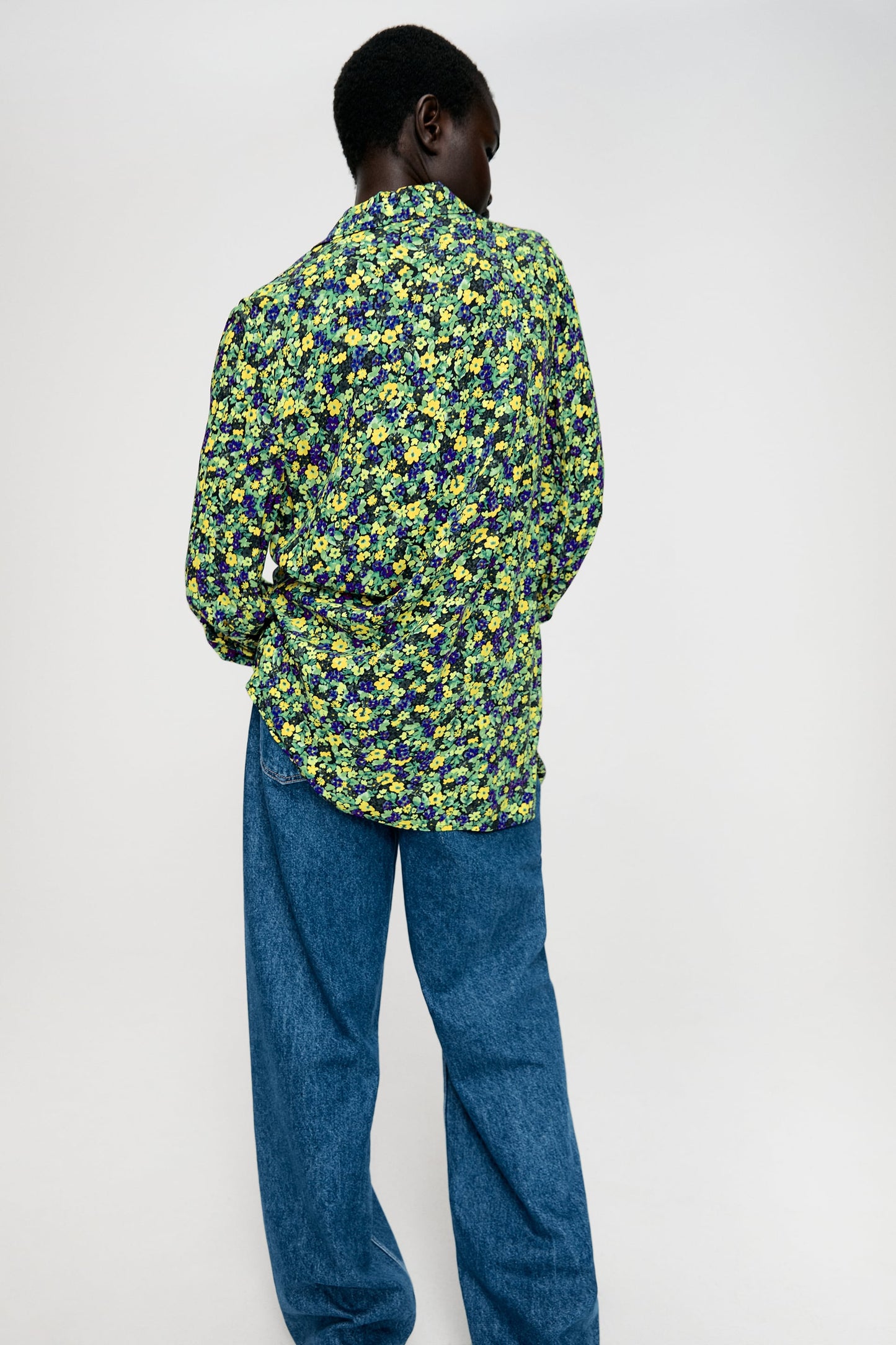 Colourful Floral Button-Up - Size S