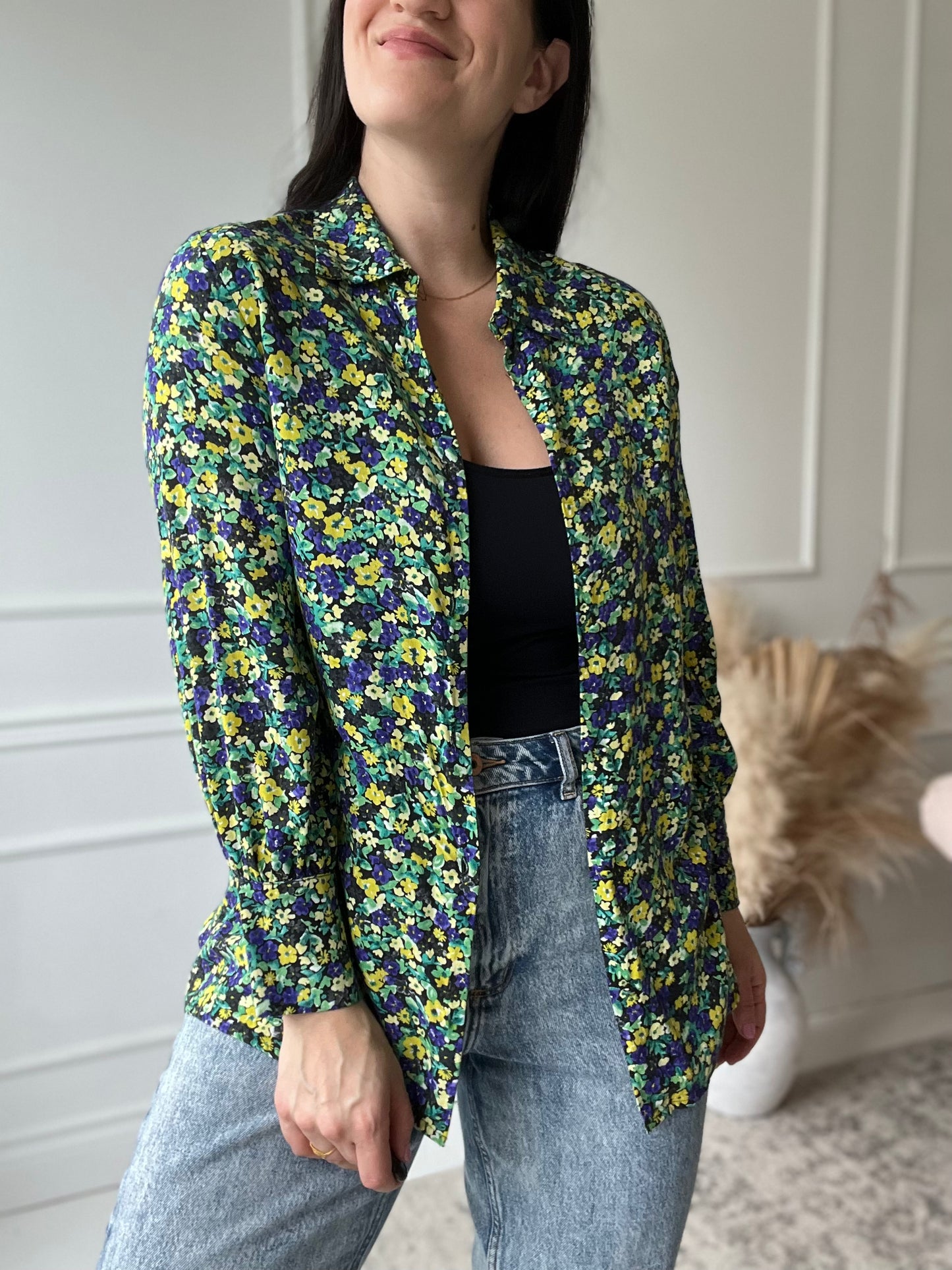 Colourful Floral Button-Up - Size S