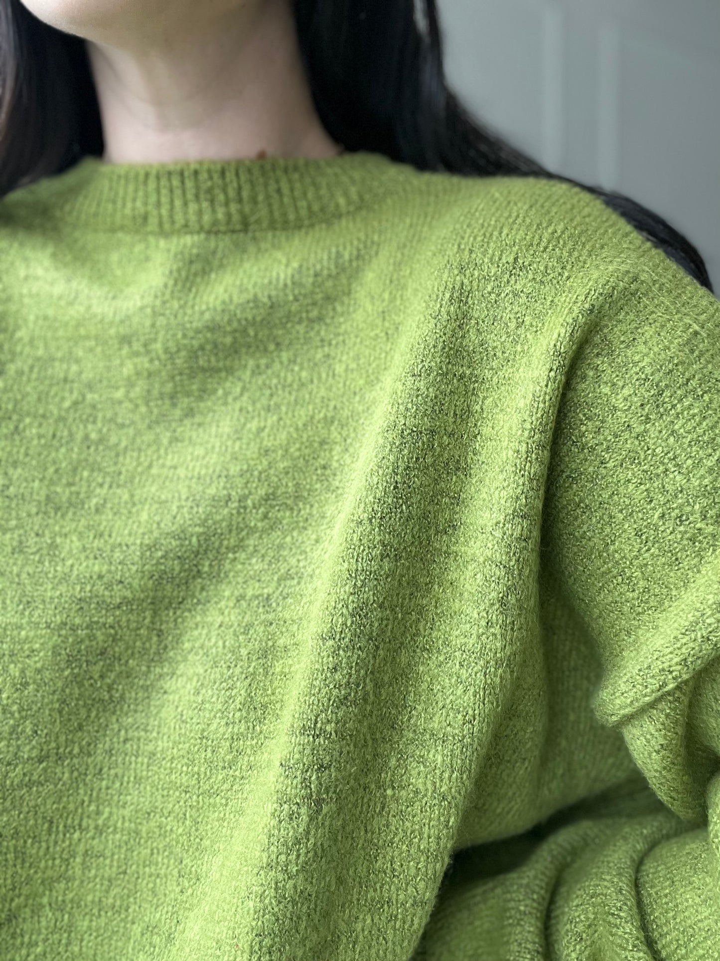 Oversized Moss Green Sweater - Size XL