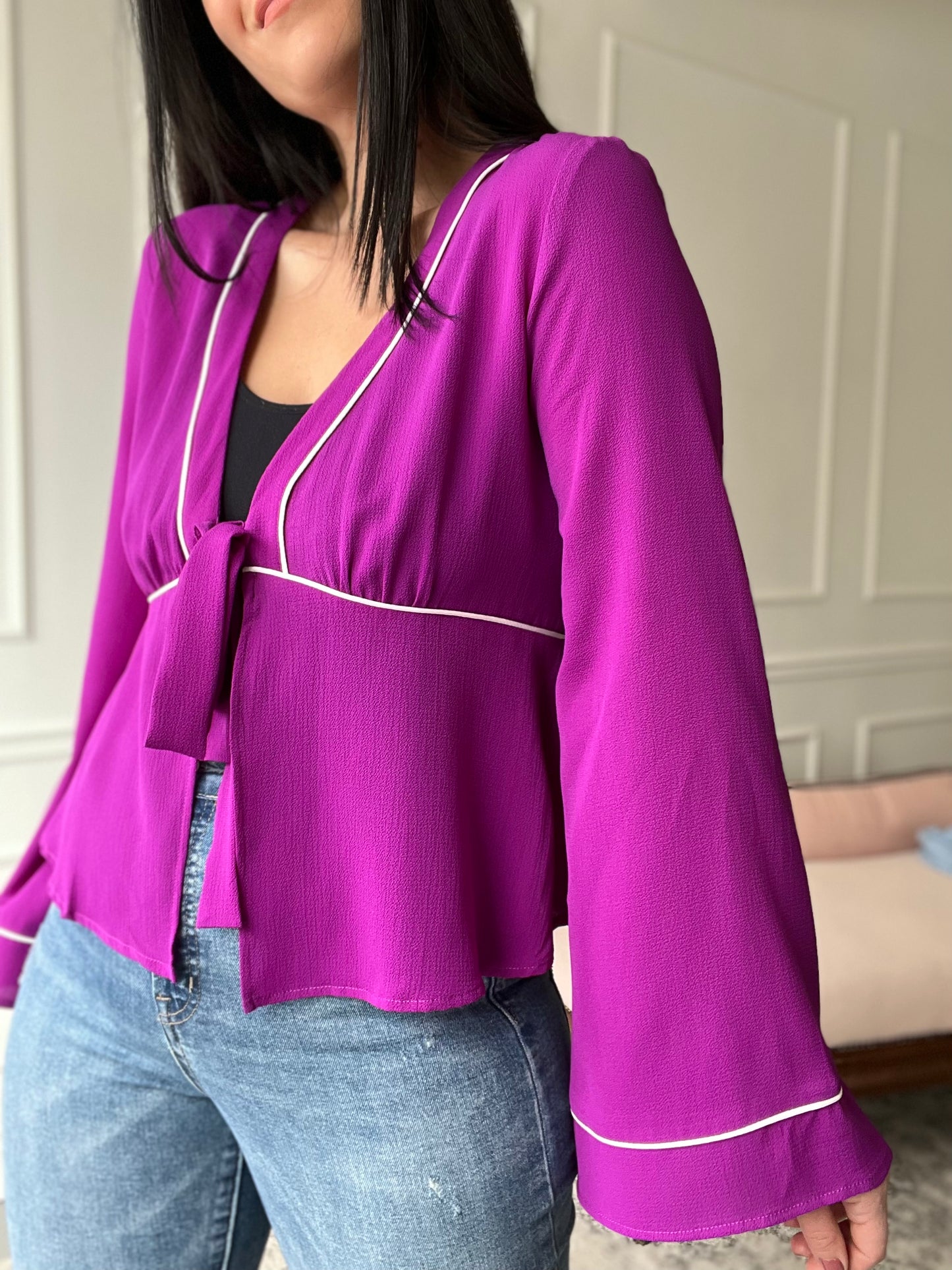 Groovy Magenta Blouse - Size M