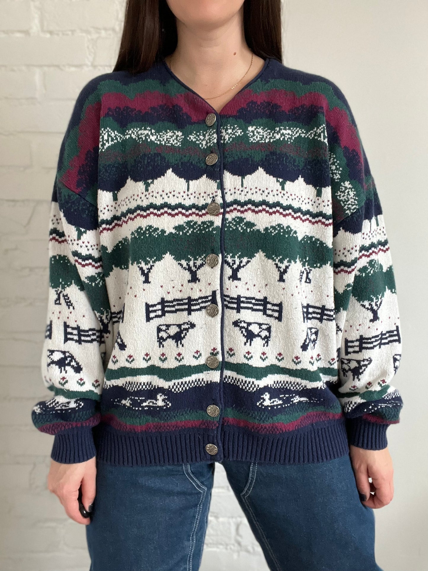 Vintage Northern Reflections Farm Knit - XL