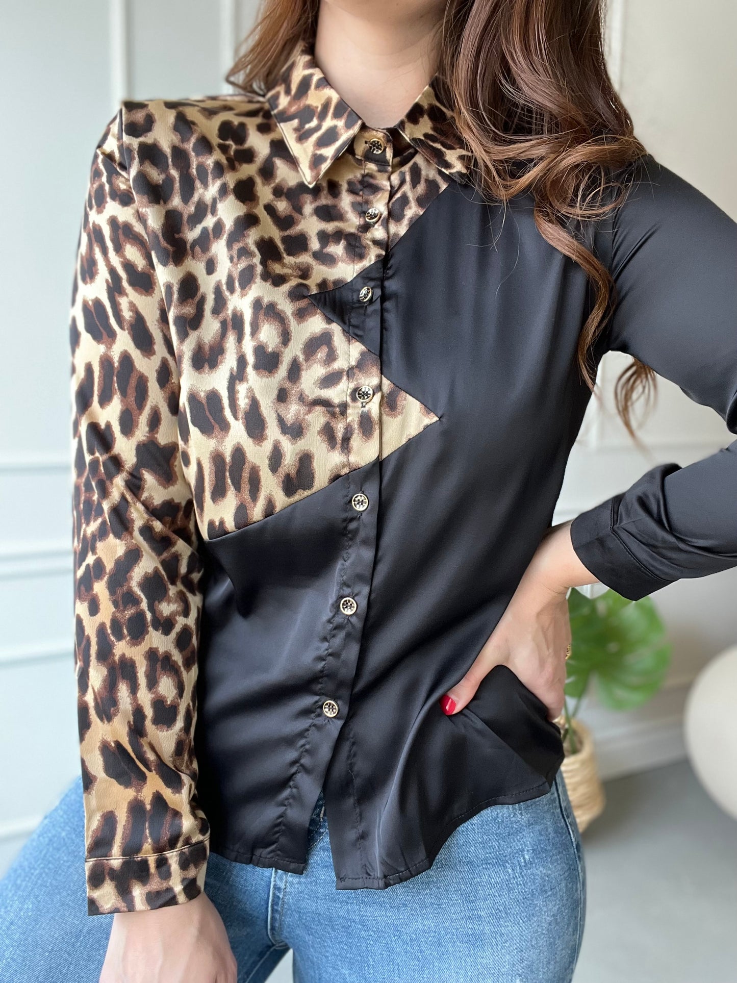 Pop Star Leopard Top - Size M
