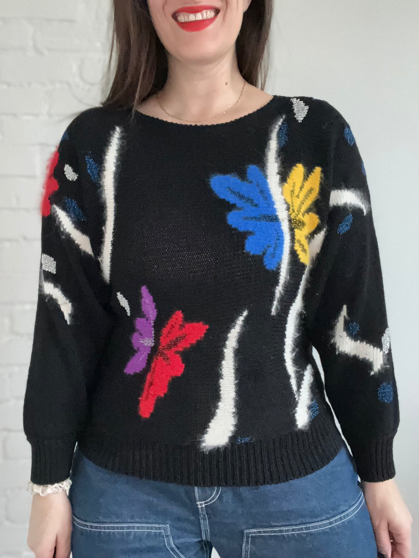 Colourful Festive Sweater - S