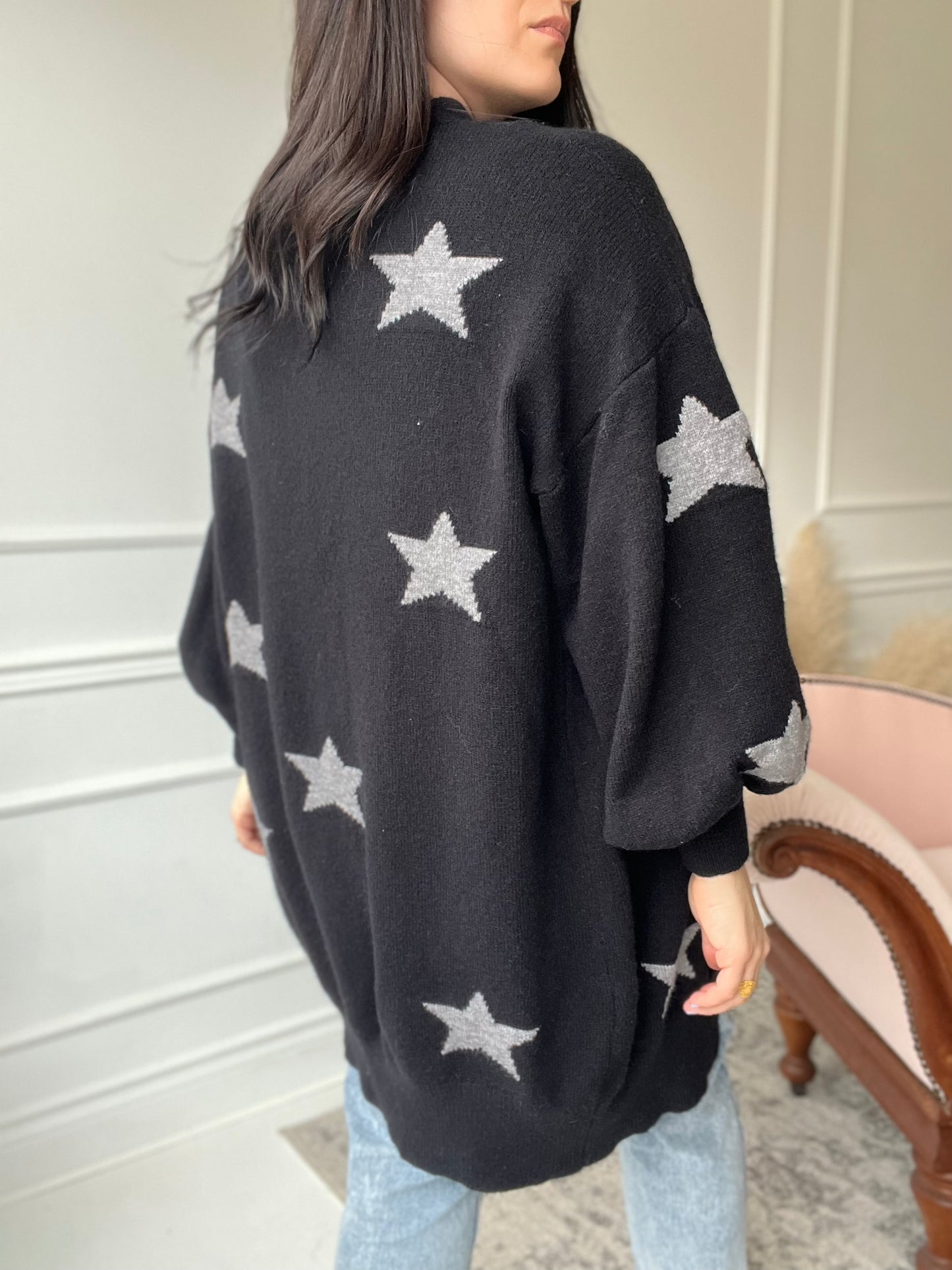 Large Chunky Star Cardigan - Size L/XL