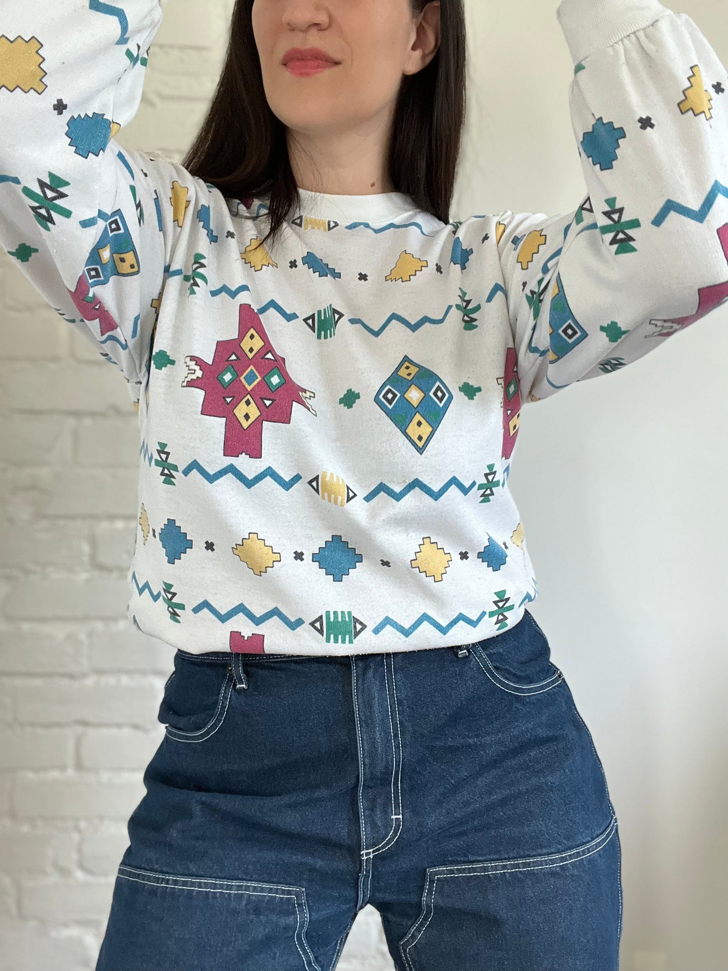 90s Abstract Crewneck - Size M