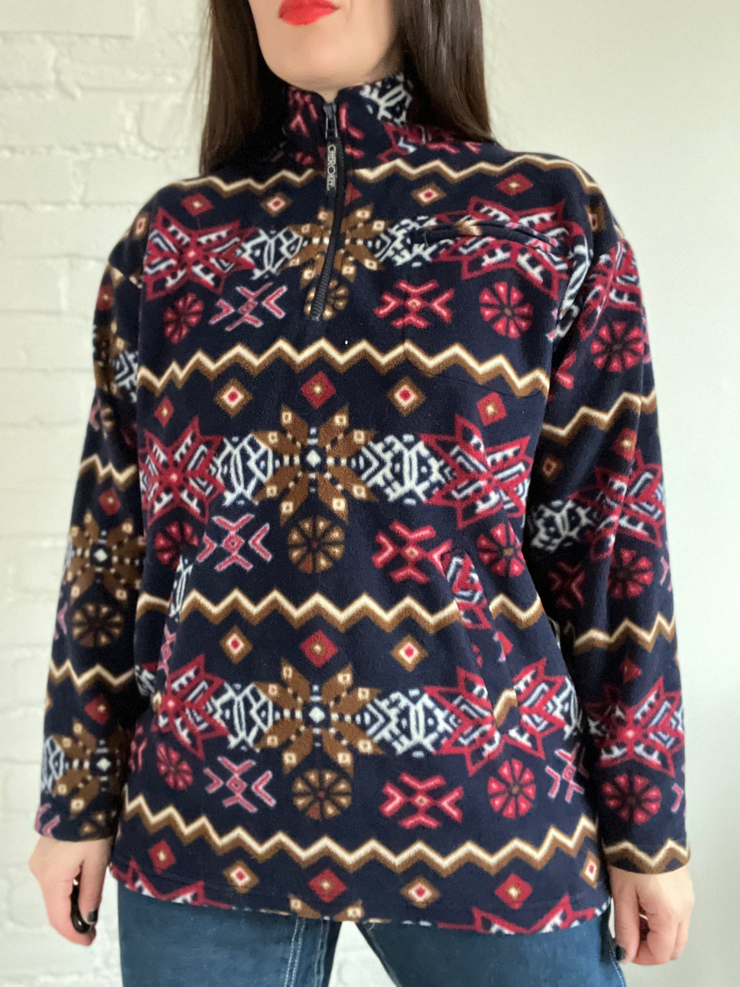 Snowflake Fleece Quarter Zip - L