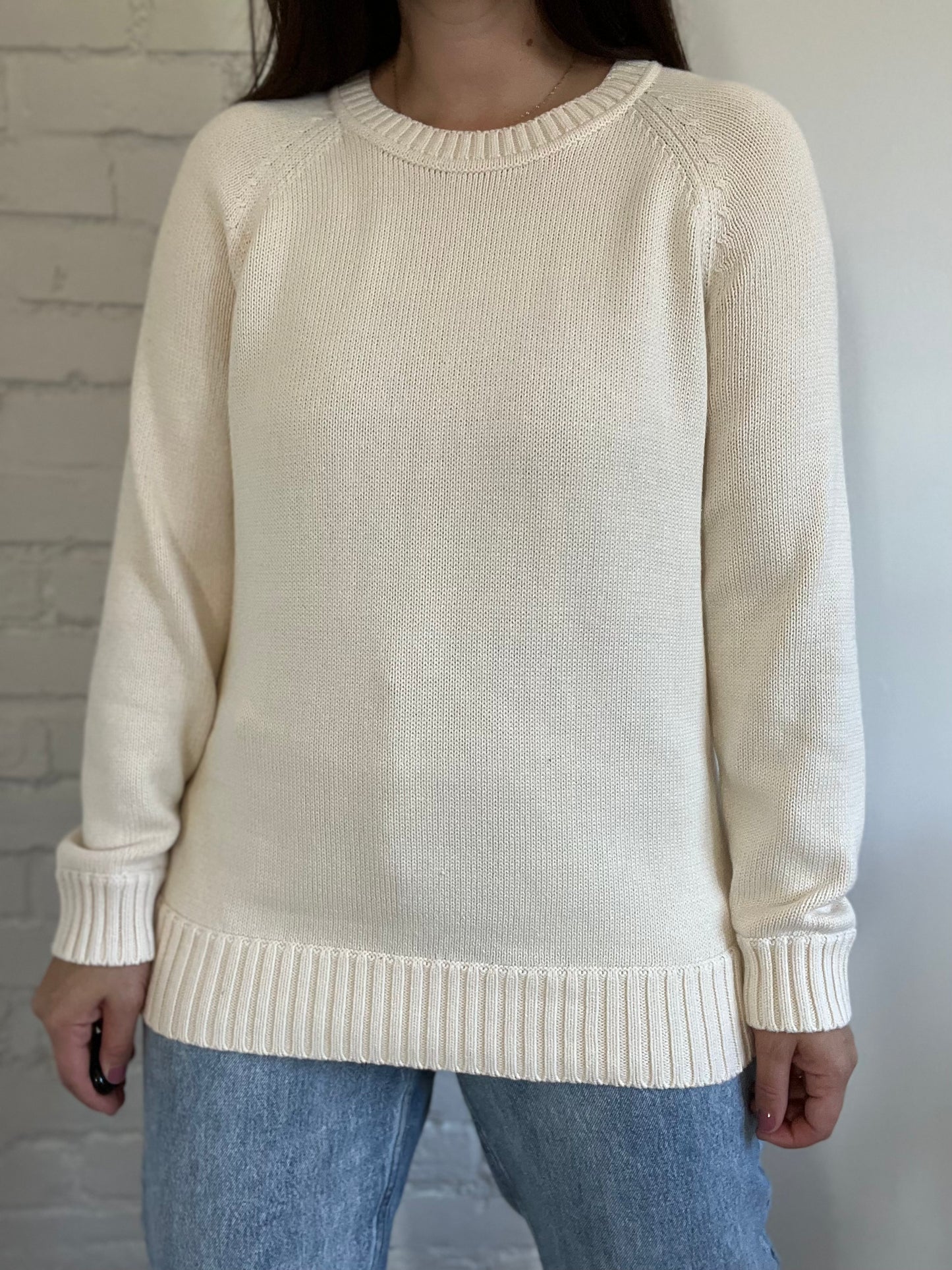 NEW Gap Cream Knit Sweater - Size L