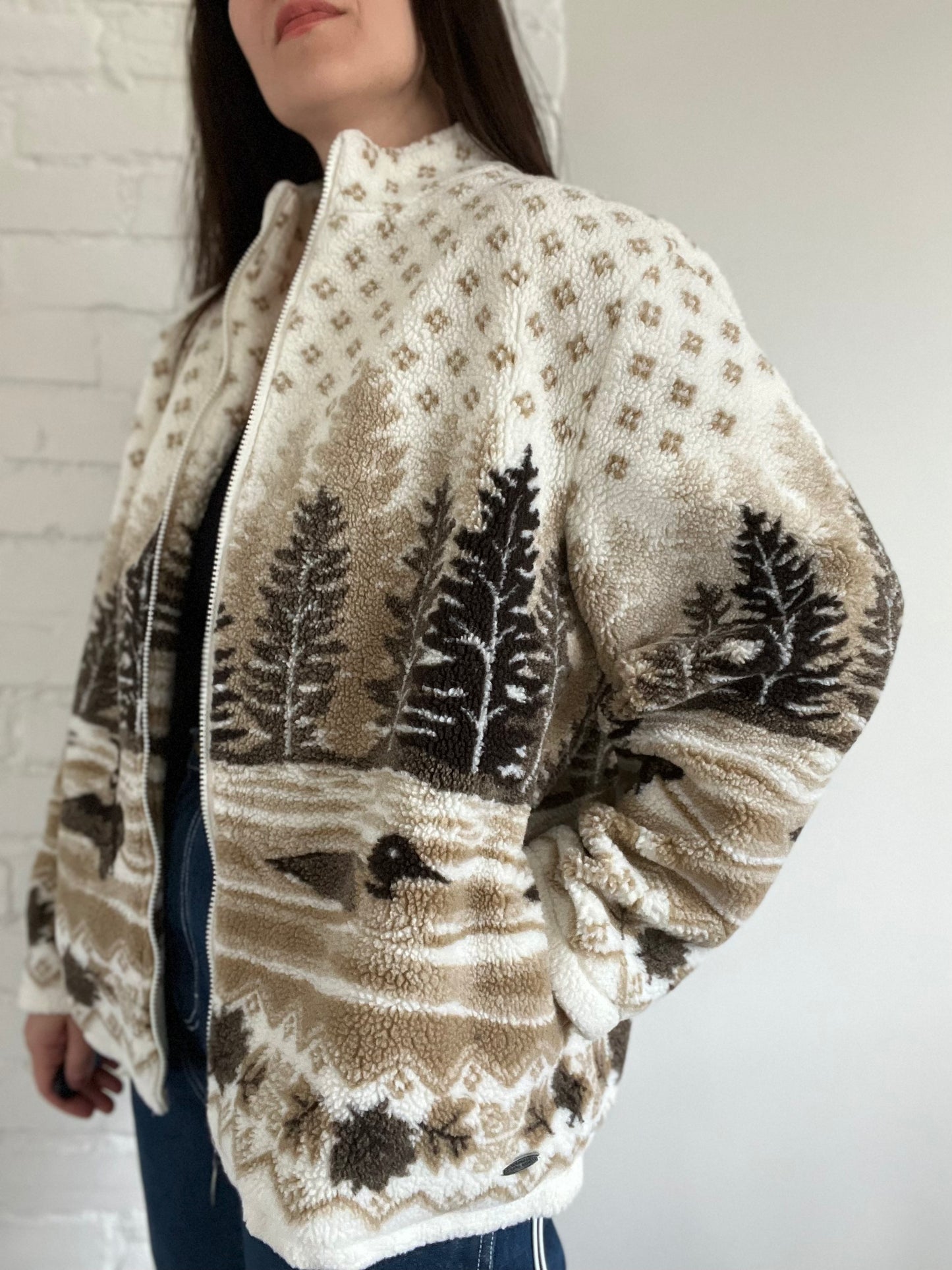 Northern Reflections Loon Fleece Jacket - Size XL