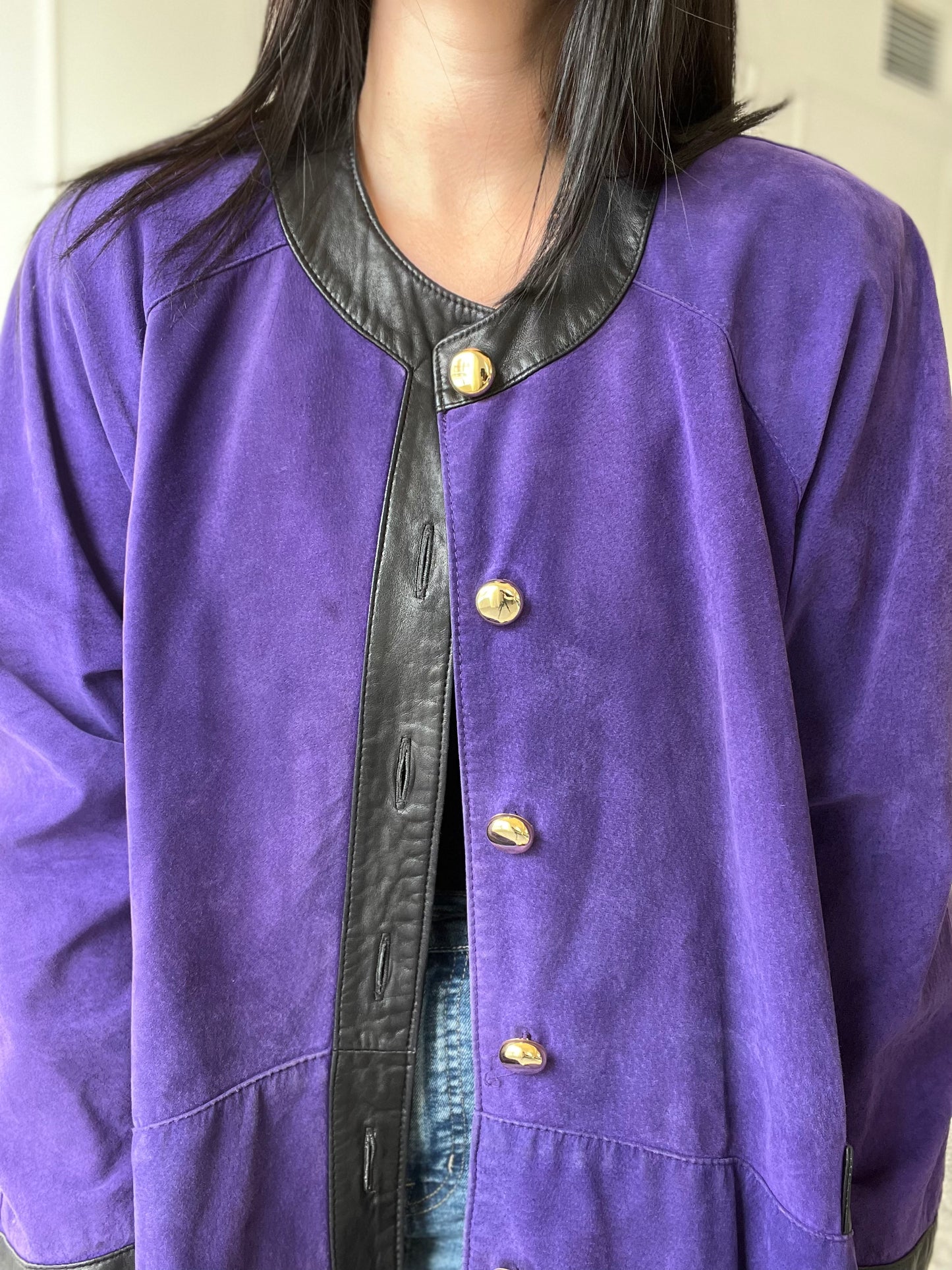 Vintage Danier Leather Purple Jacket - Size L