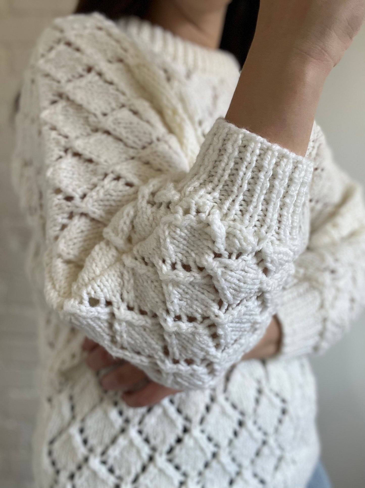 Chunky Neutral Knit Sweater - Size S-L