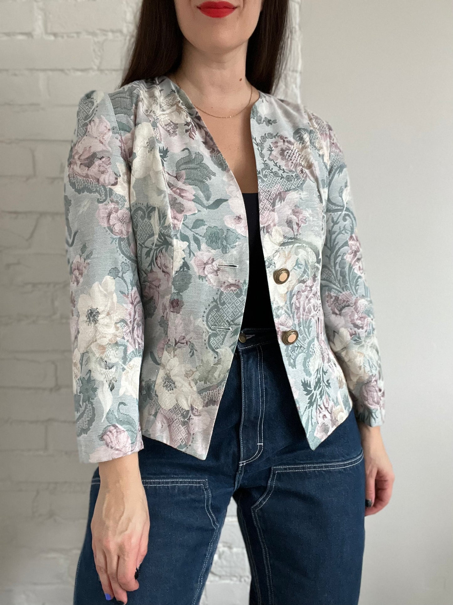 Lightweight Floral Blazer - M
