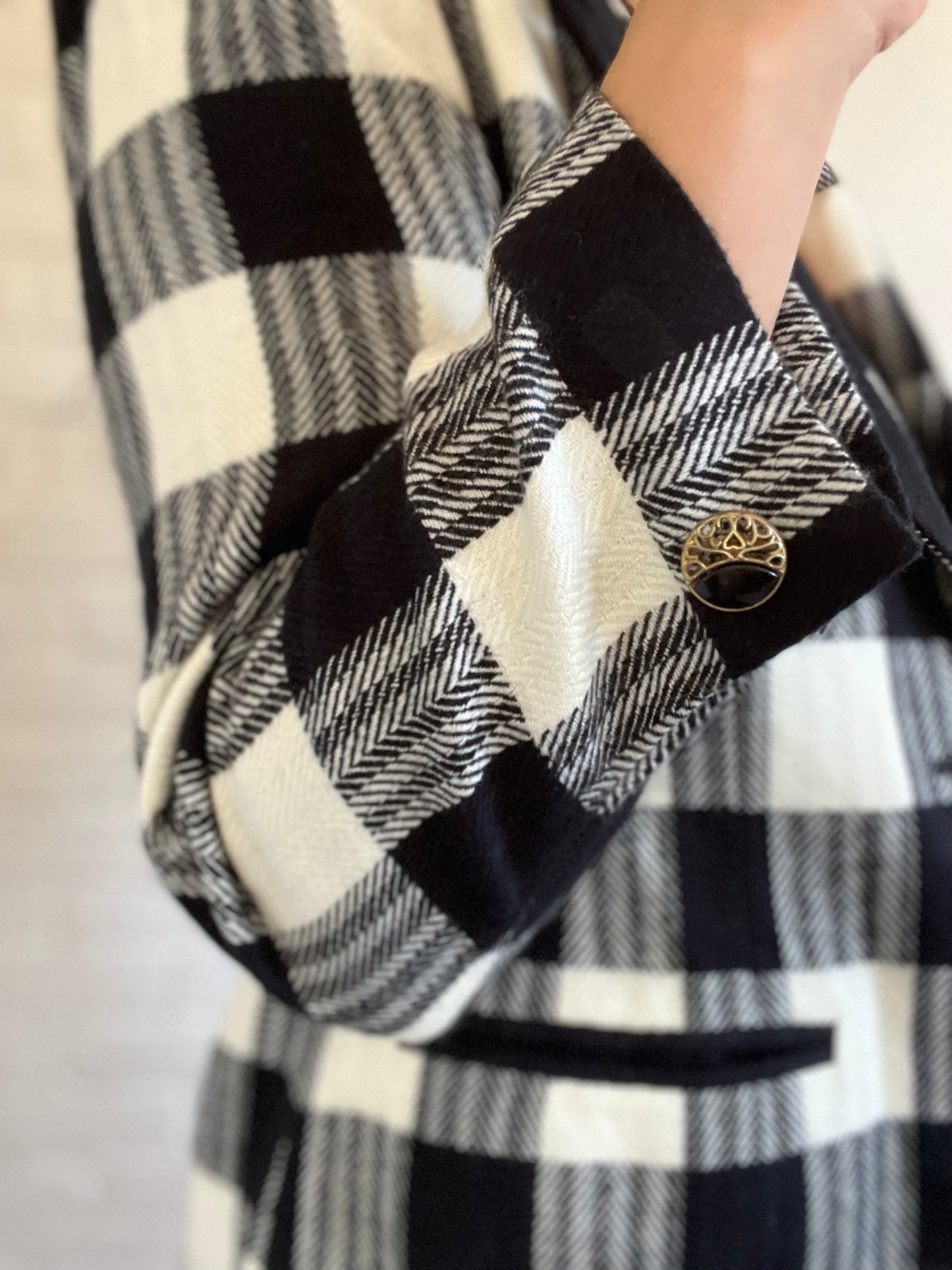 B&W Check Vintage Blazer - Size M