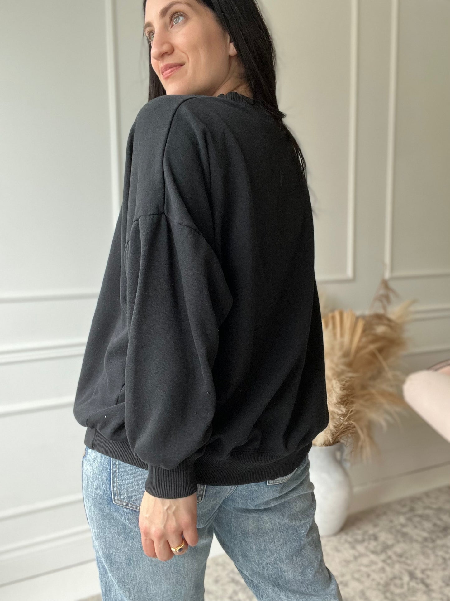 Satin Pink Tropical Flower Sweater - Size XXL