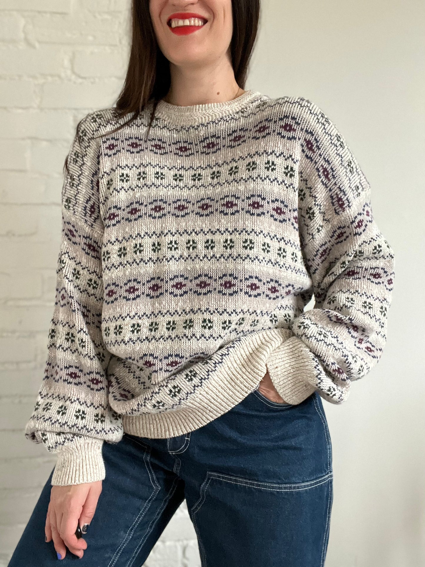 Neutral Holiday Sweater - XXL