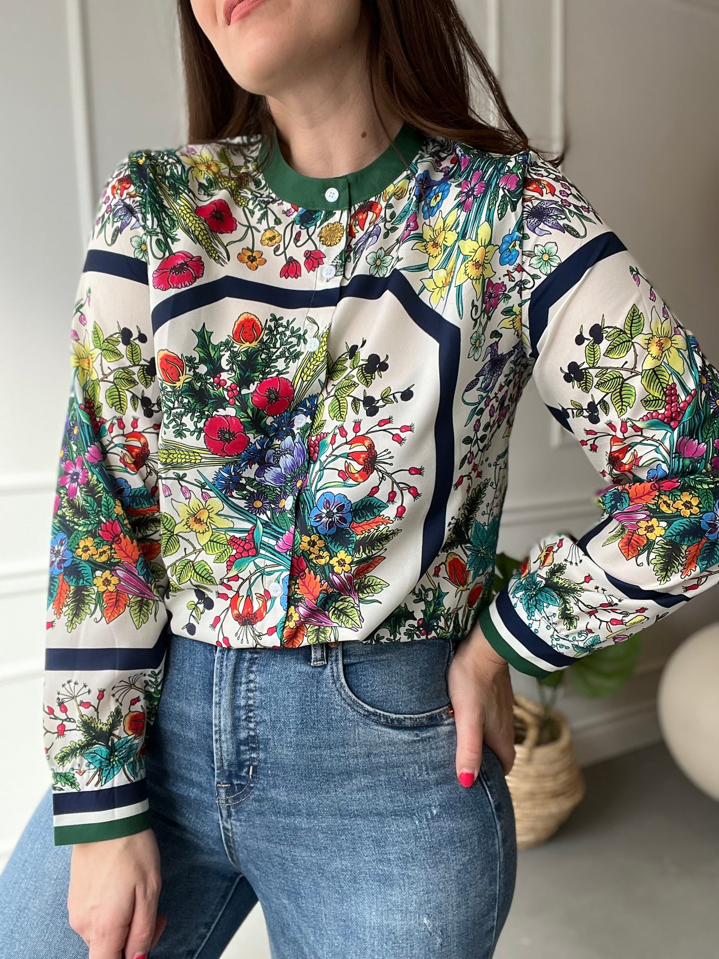 Garden Floral Button Up - Size L