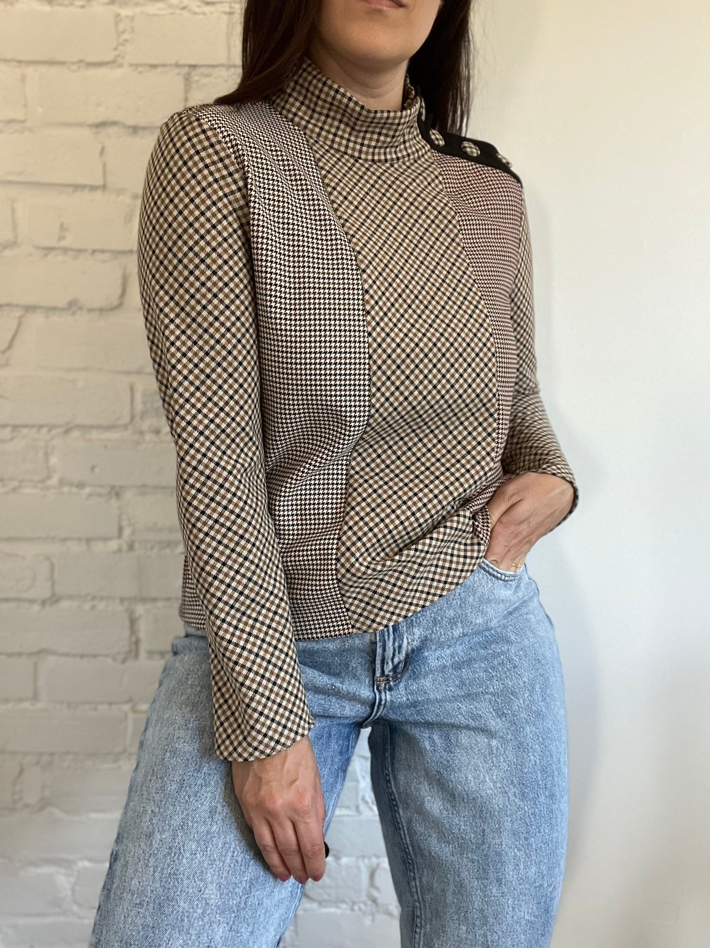 Regal Plaid Dress Shirt - Size L