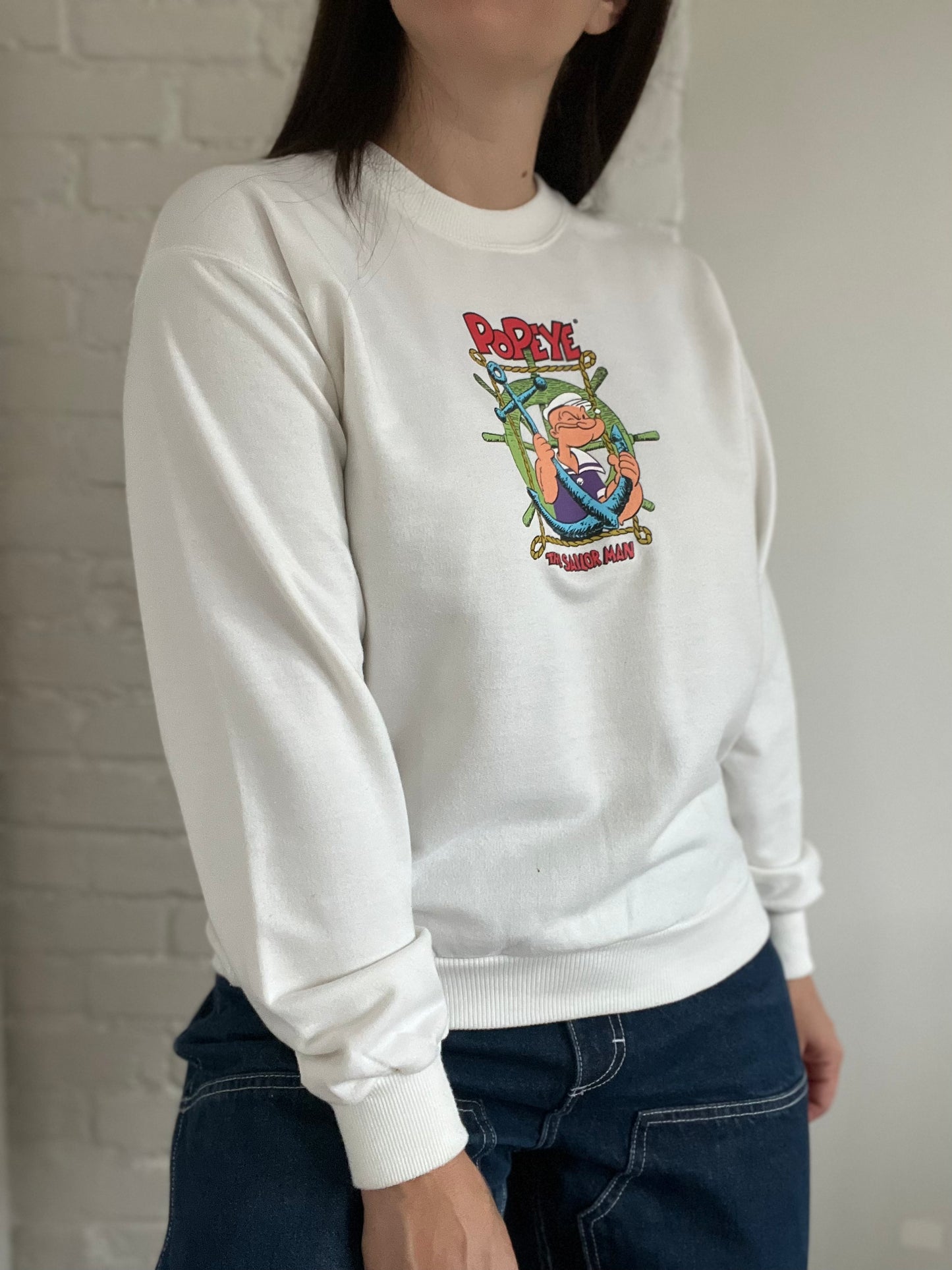 Vintage Popeye Crewneck Sweater - Size L