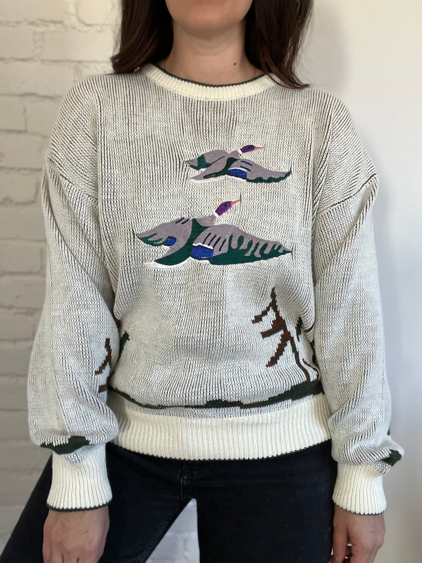 Flying Duck Knit Sweater - Size L/XL