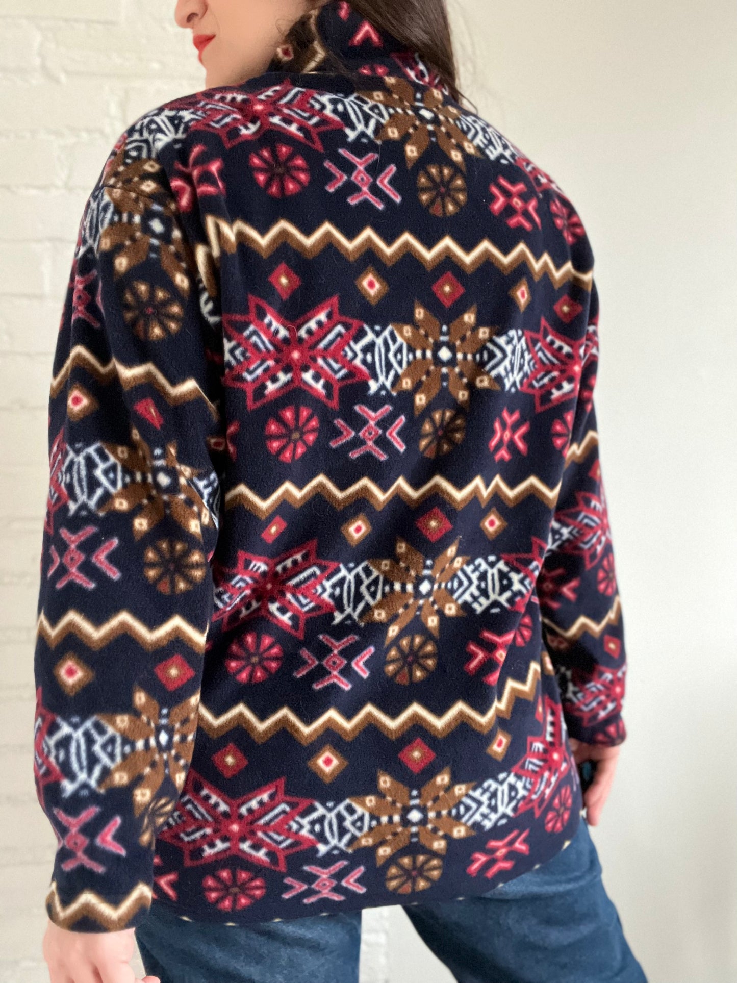 Snowflake Fleece Quarter Zip - L