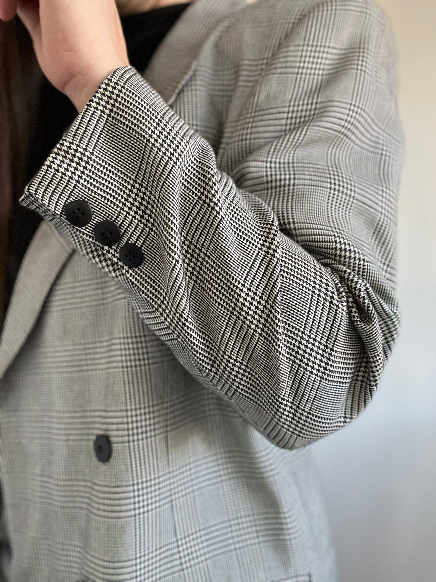 Striking Houndstooth Blazer - Size L