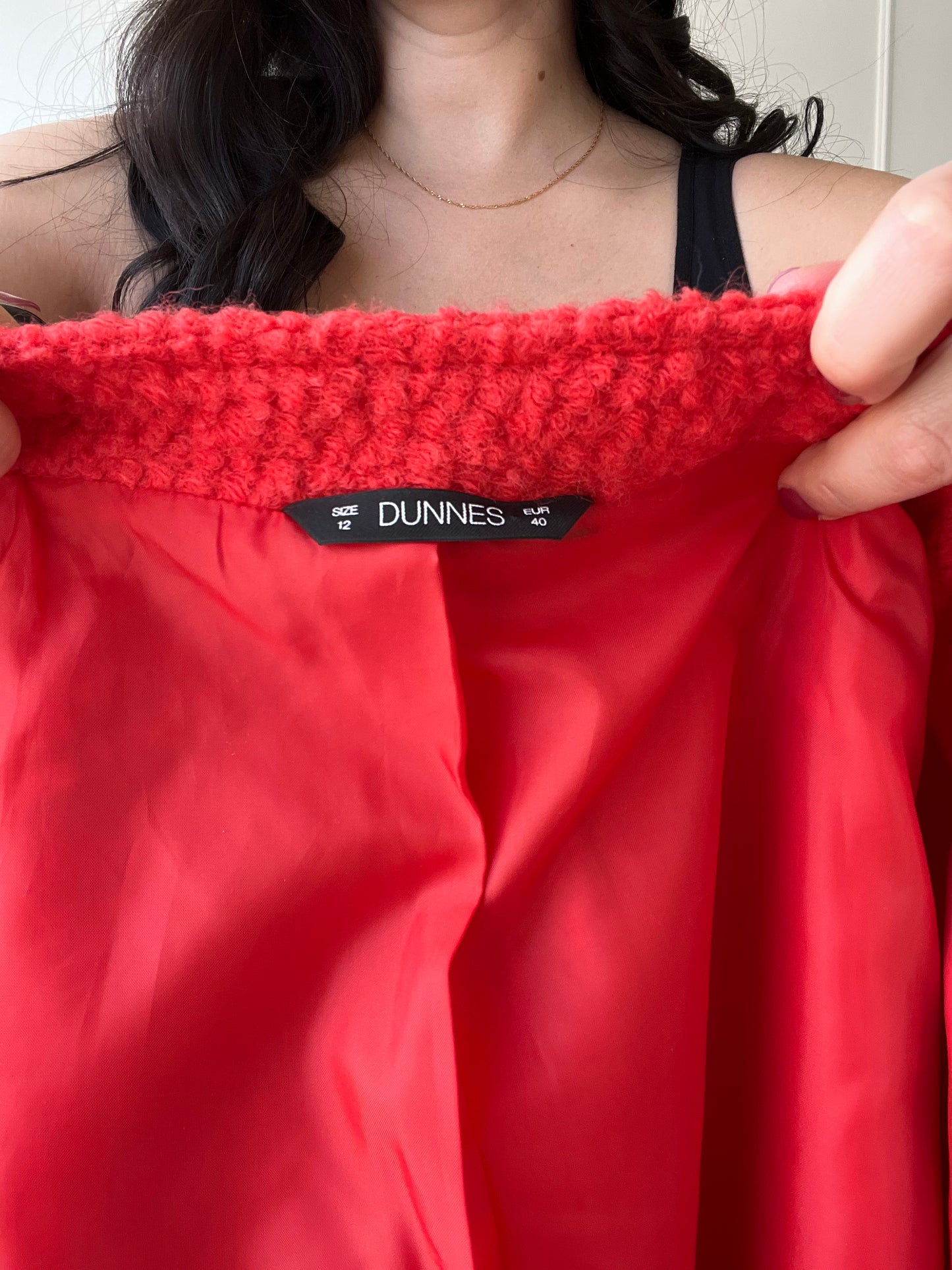 Cherry Red Texture Jacket - Size L/12