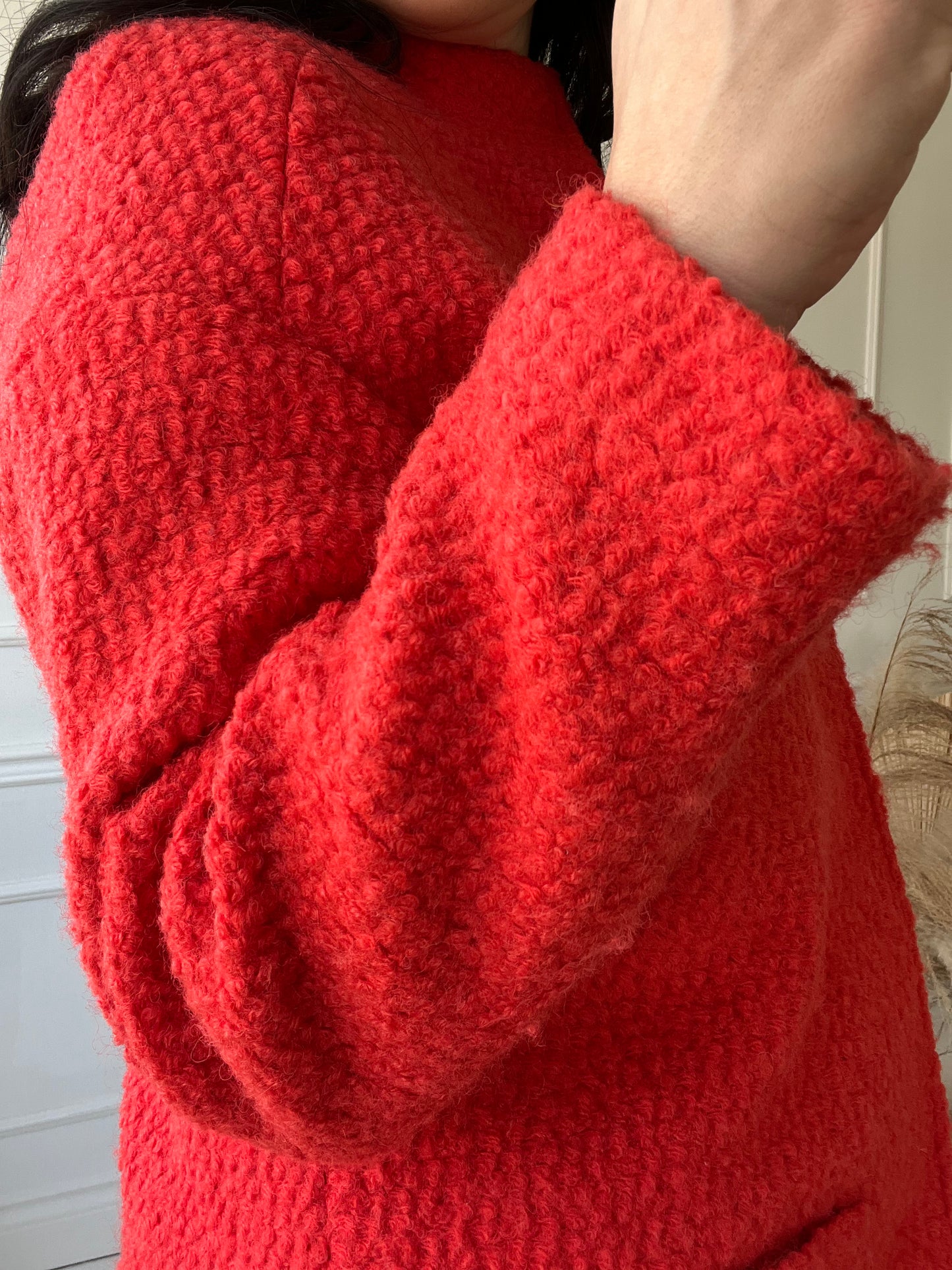 Cherry Red Texture Jacket - Size L/12