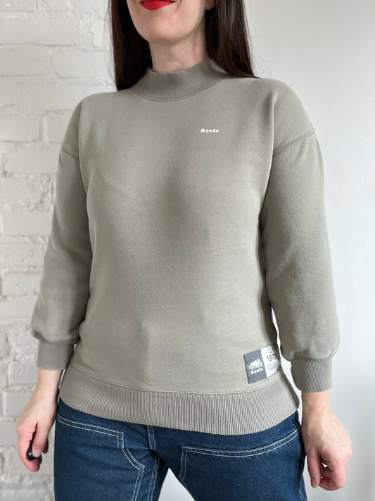 Cloud Mock Neck Roots Sweatshirt - XXS (Oversized)