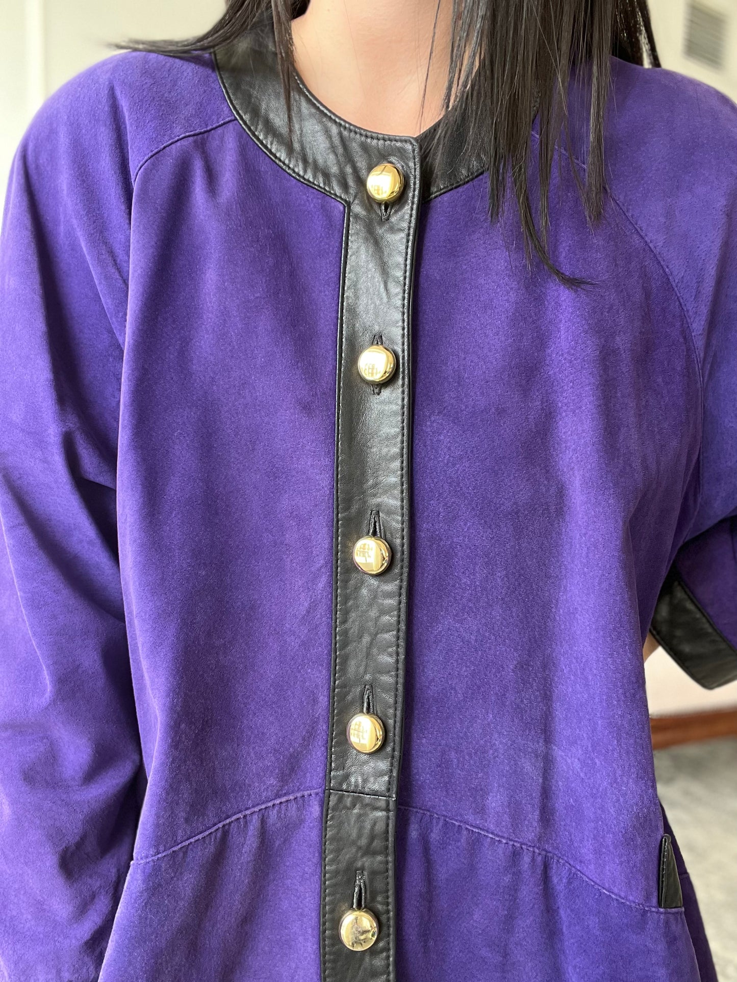Vintage Danier Leather Purple Jacket - Size L