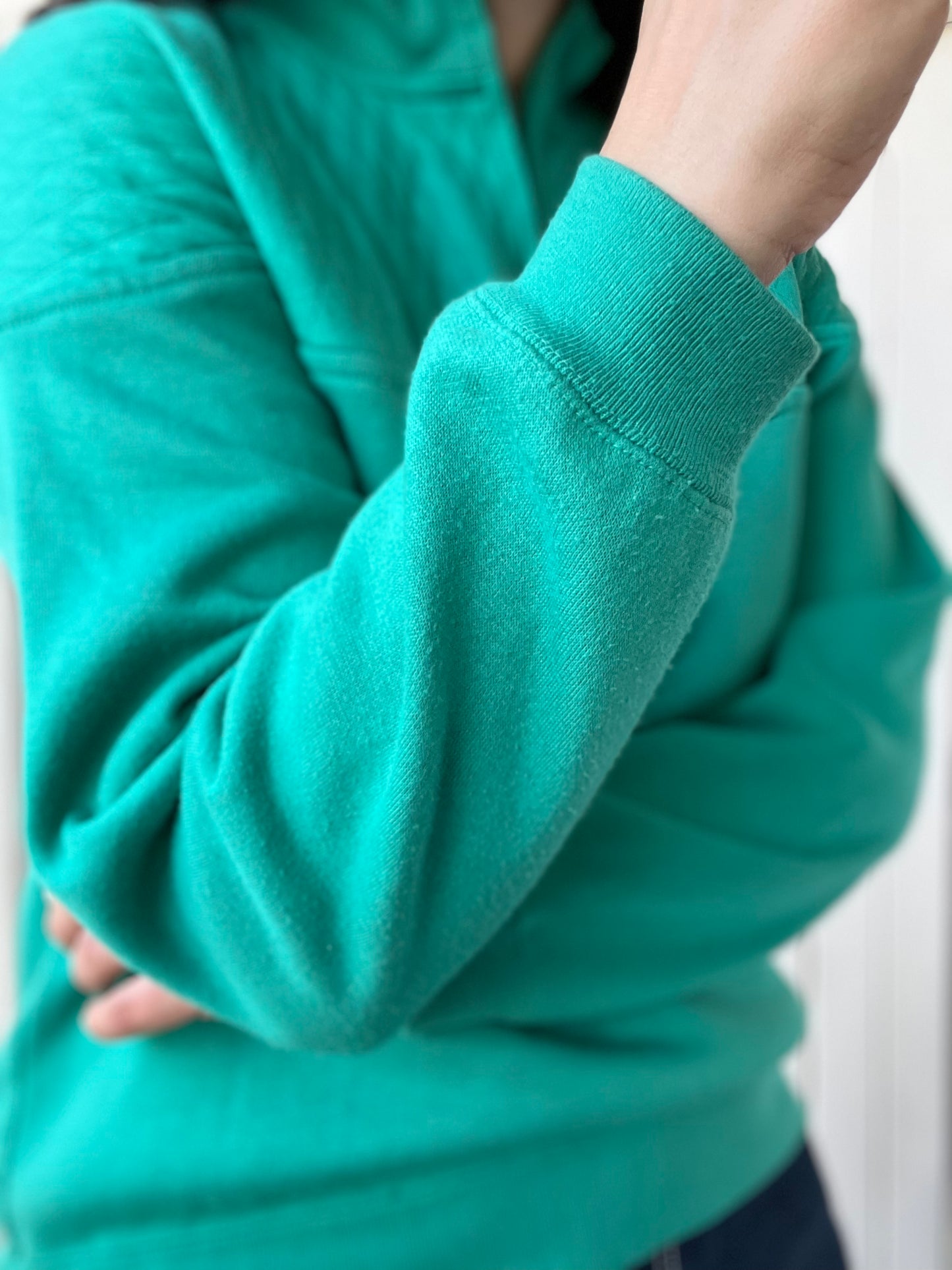 Turquoise Quilted Sweater - Size L