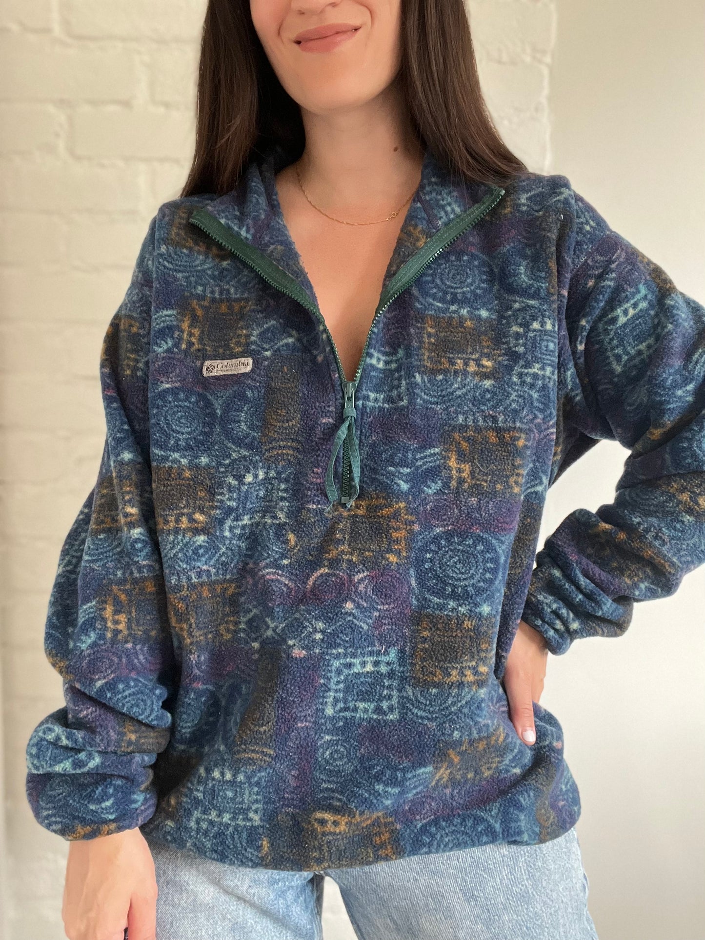 90s Columbia Fleece Pullover - Size L/XL