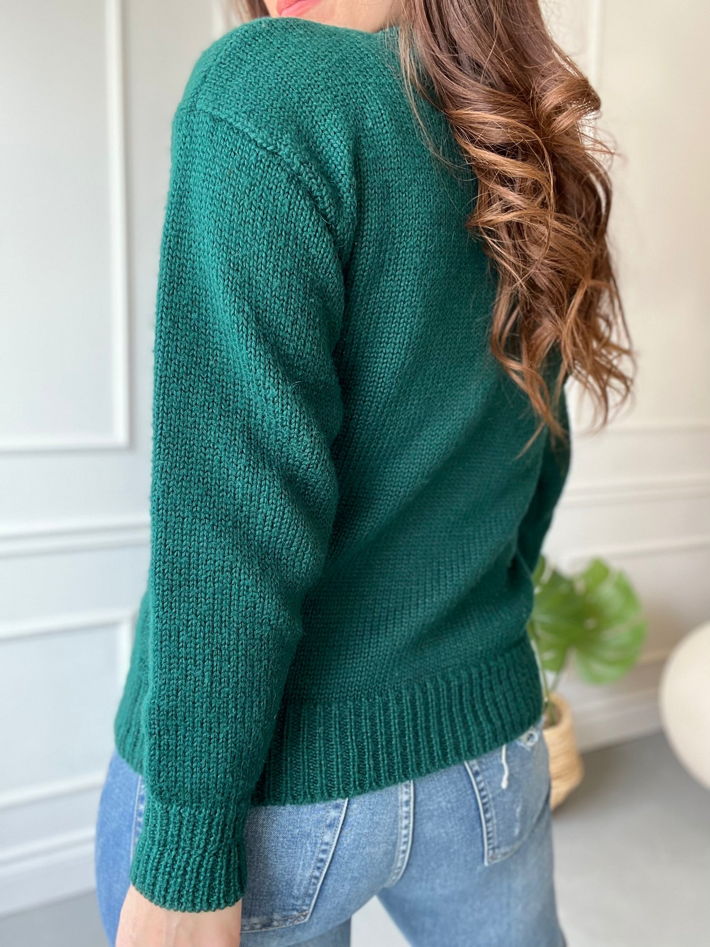 Hand Knit Turkey Sweater - Size S/M