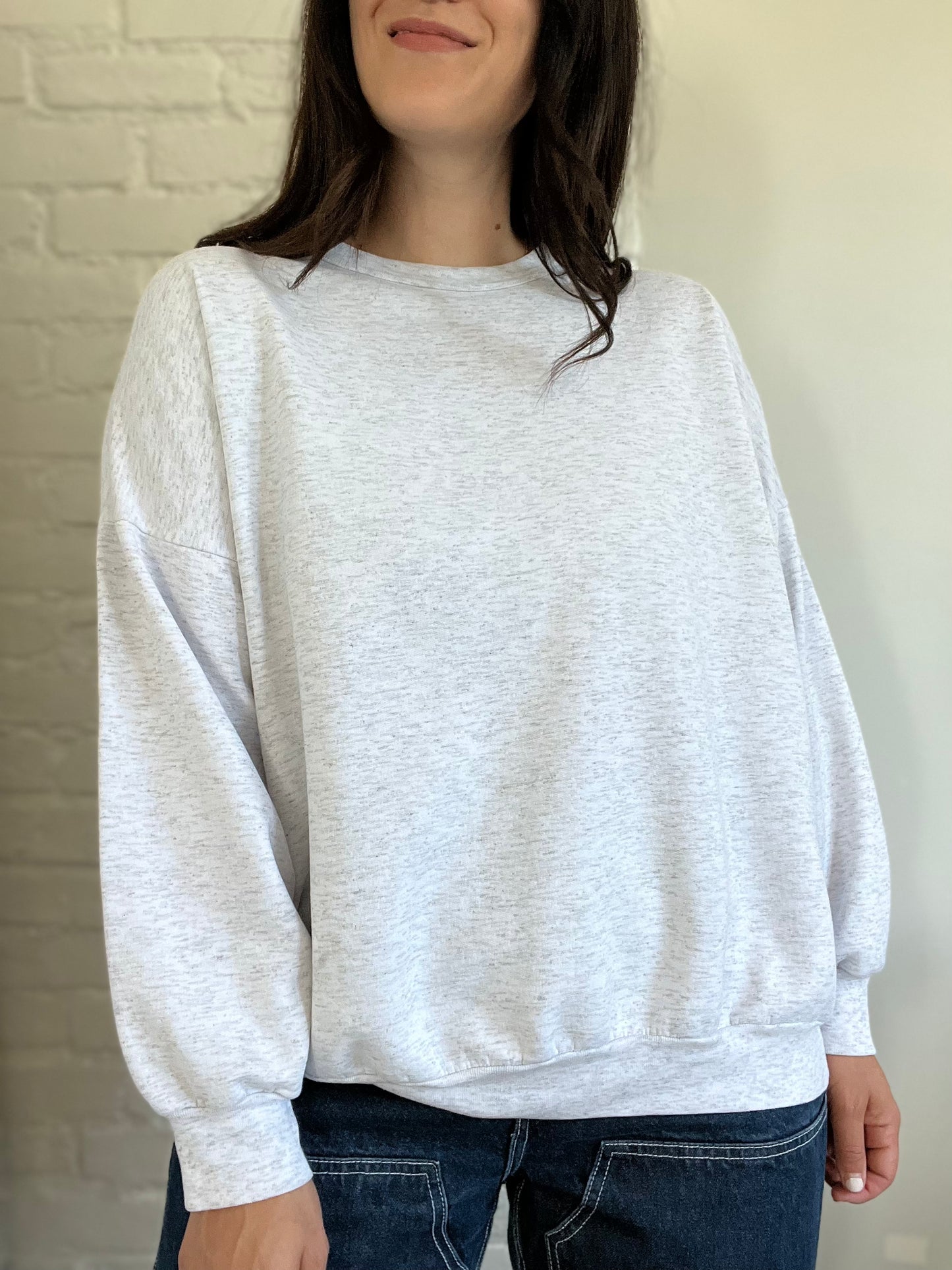 Heather Grey Relaxed Sweater - Size XL