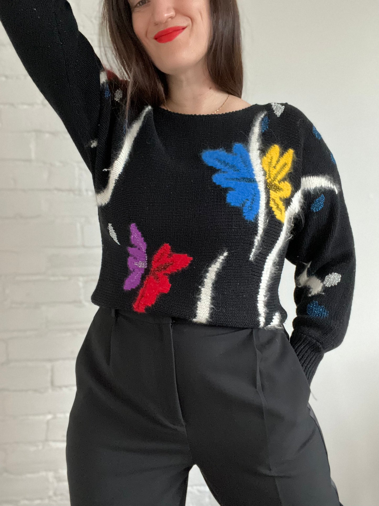 Colourful Festive Sweater - S