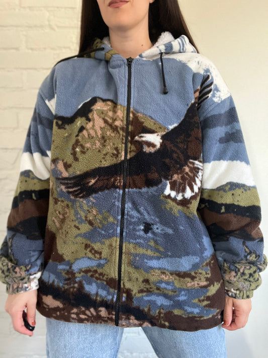 Bald Eagle Sherpa Puffer Fleece - XL/XXL