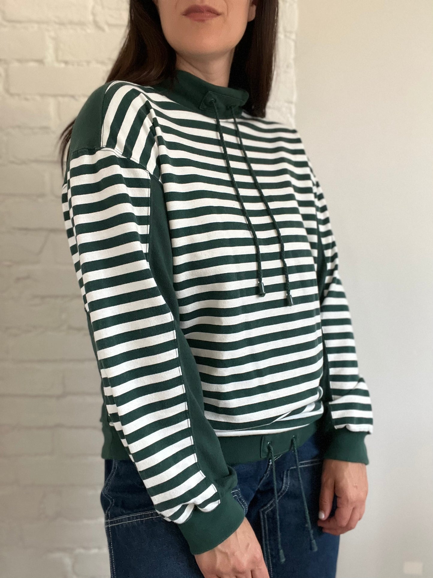 Striped Rugby Style Sweater - Size L