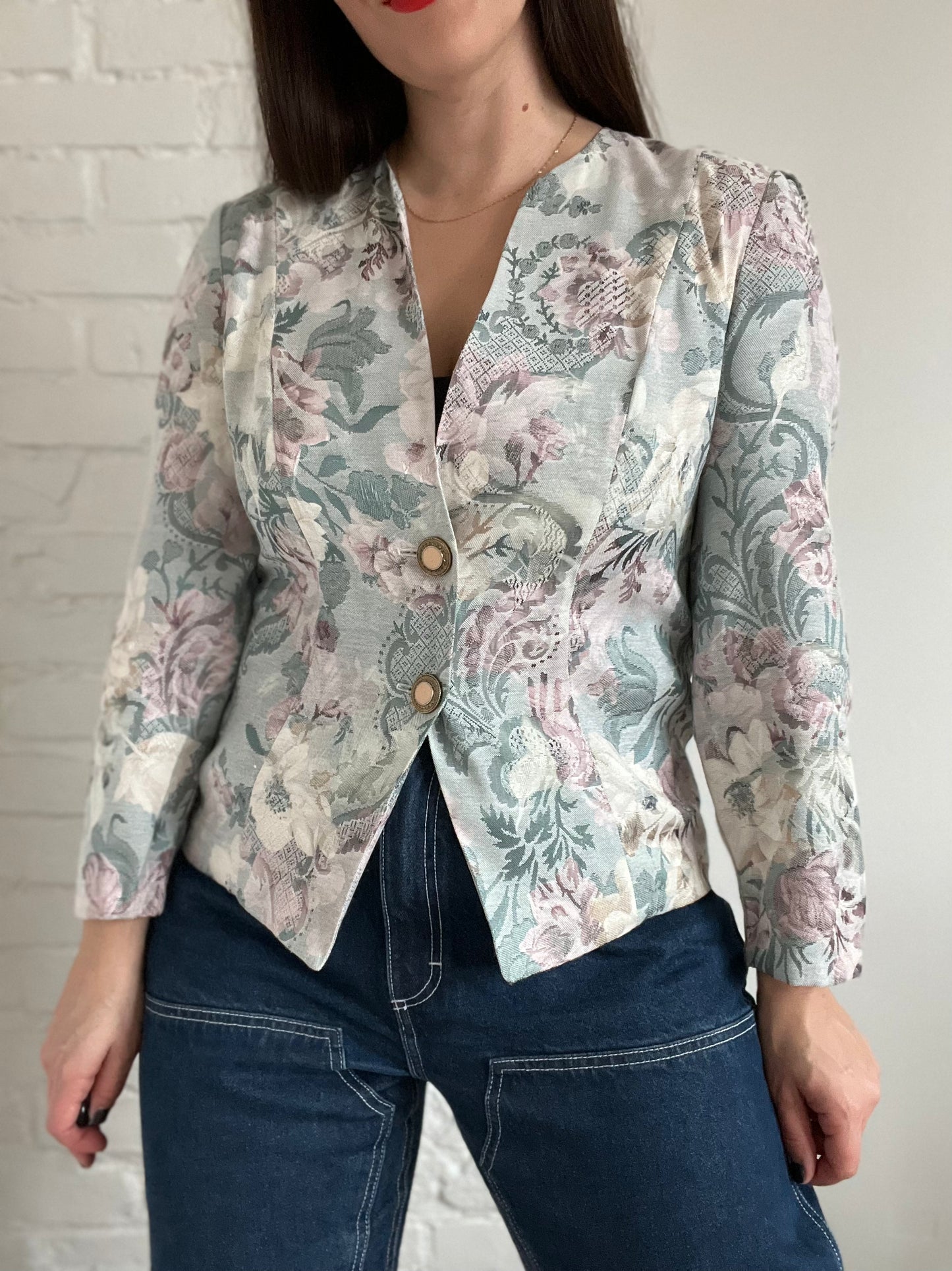 Lightweight Floral Blazer - M