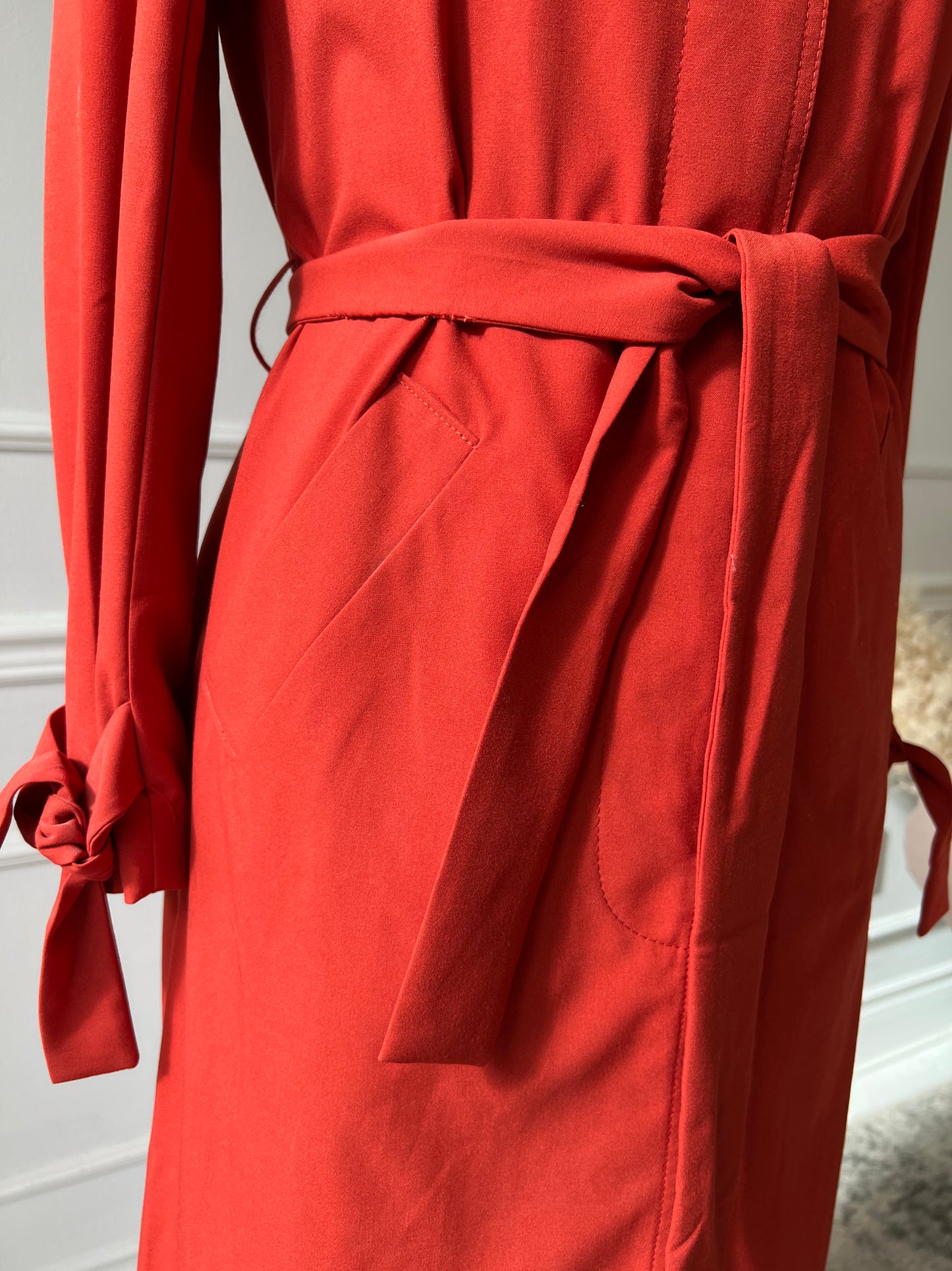 NEW Rust Orange Trench Coat - Size 2